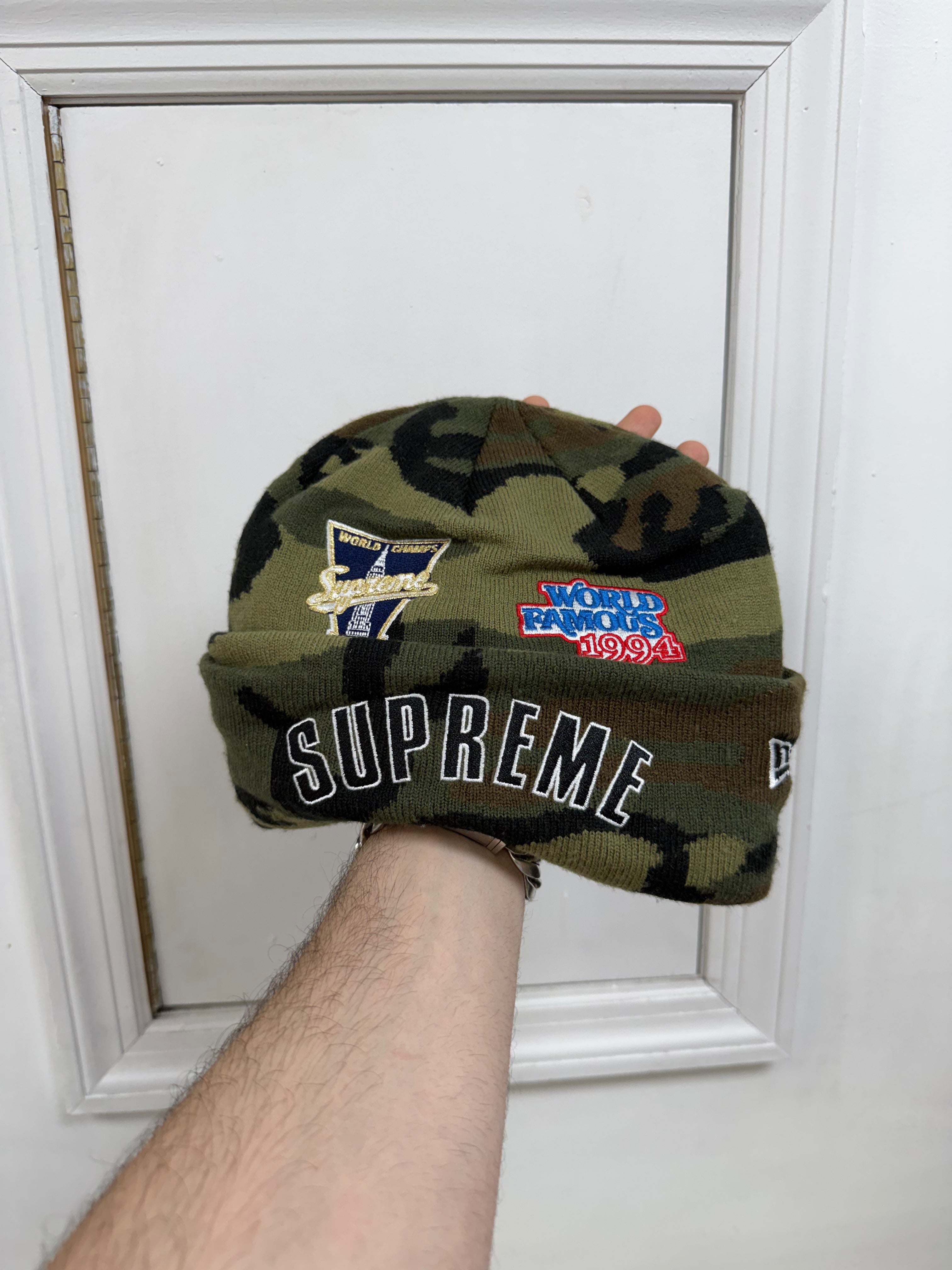 Supreme Camo Patch Beanie