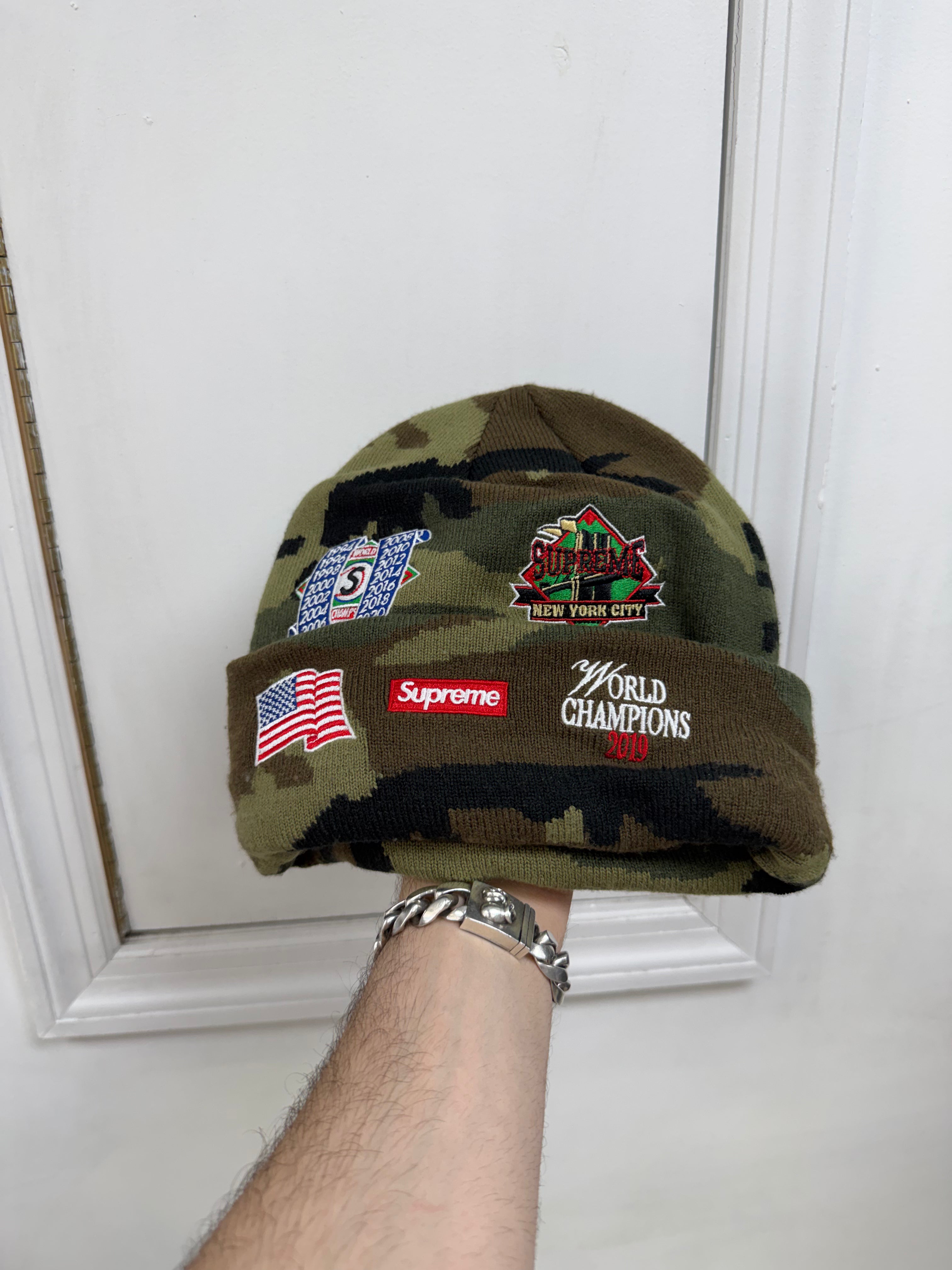 Supreme Camo Patch Beanie