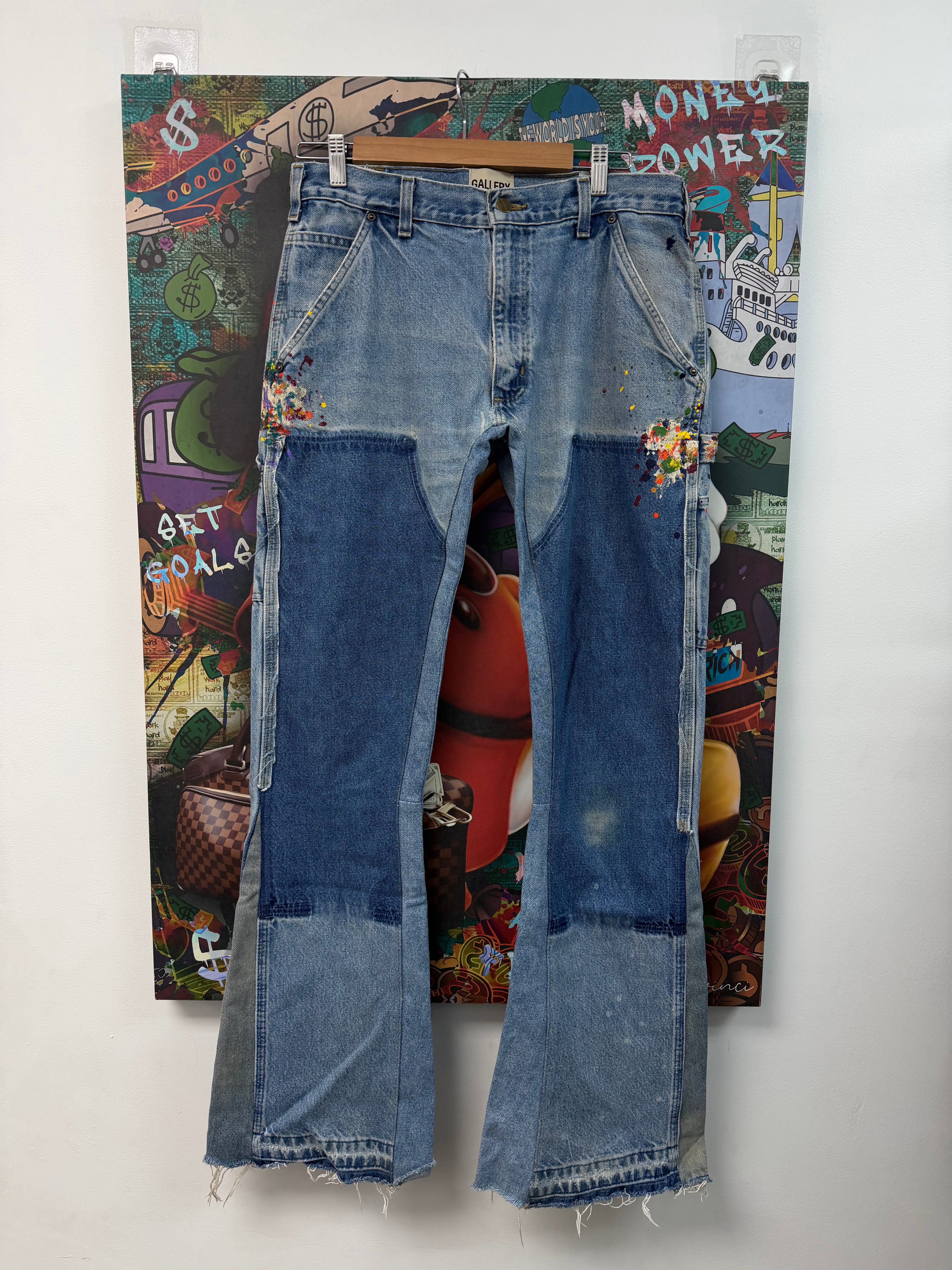 Gallery Dept Light Wash Carhartt Splatter Jeans