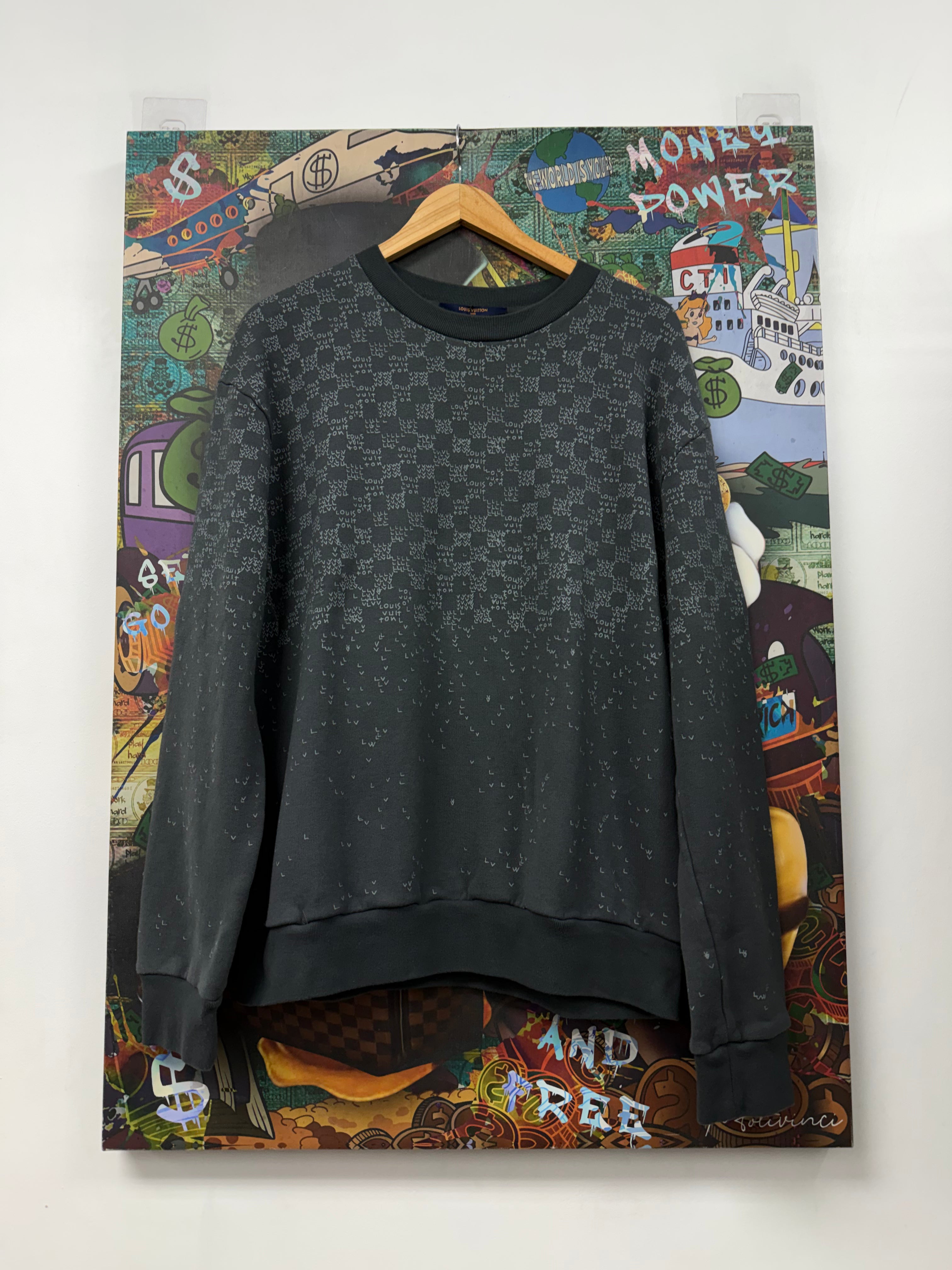 Louis Vuitton Grey Damier Spread Crewneck