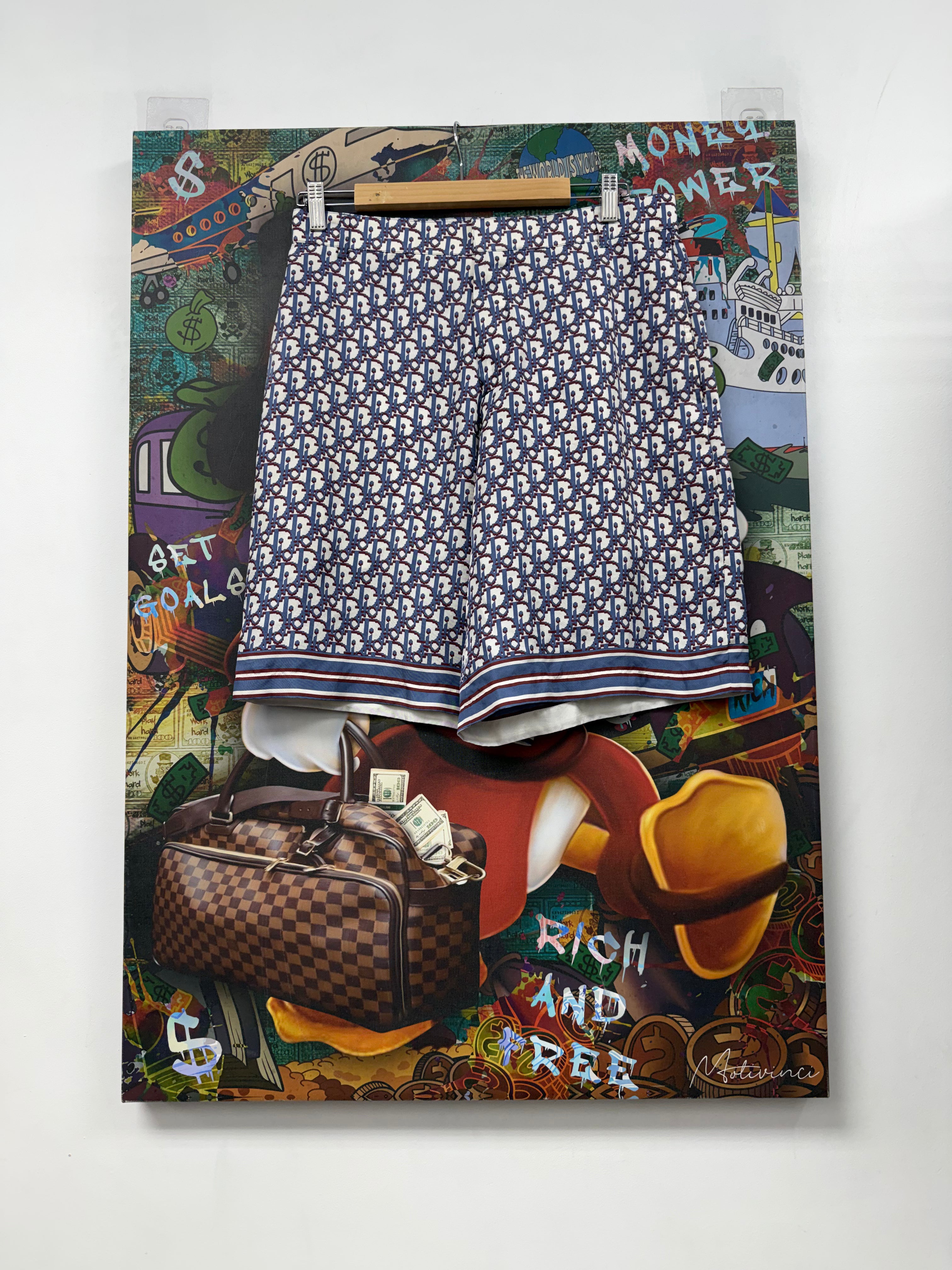 Dior Blue Maroon Silk 48) Shorts