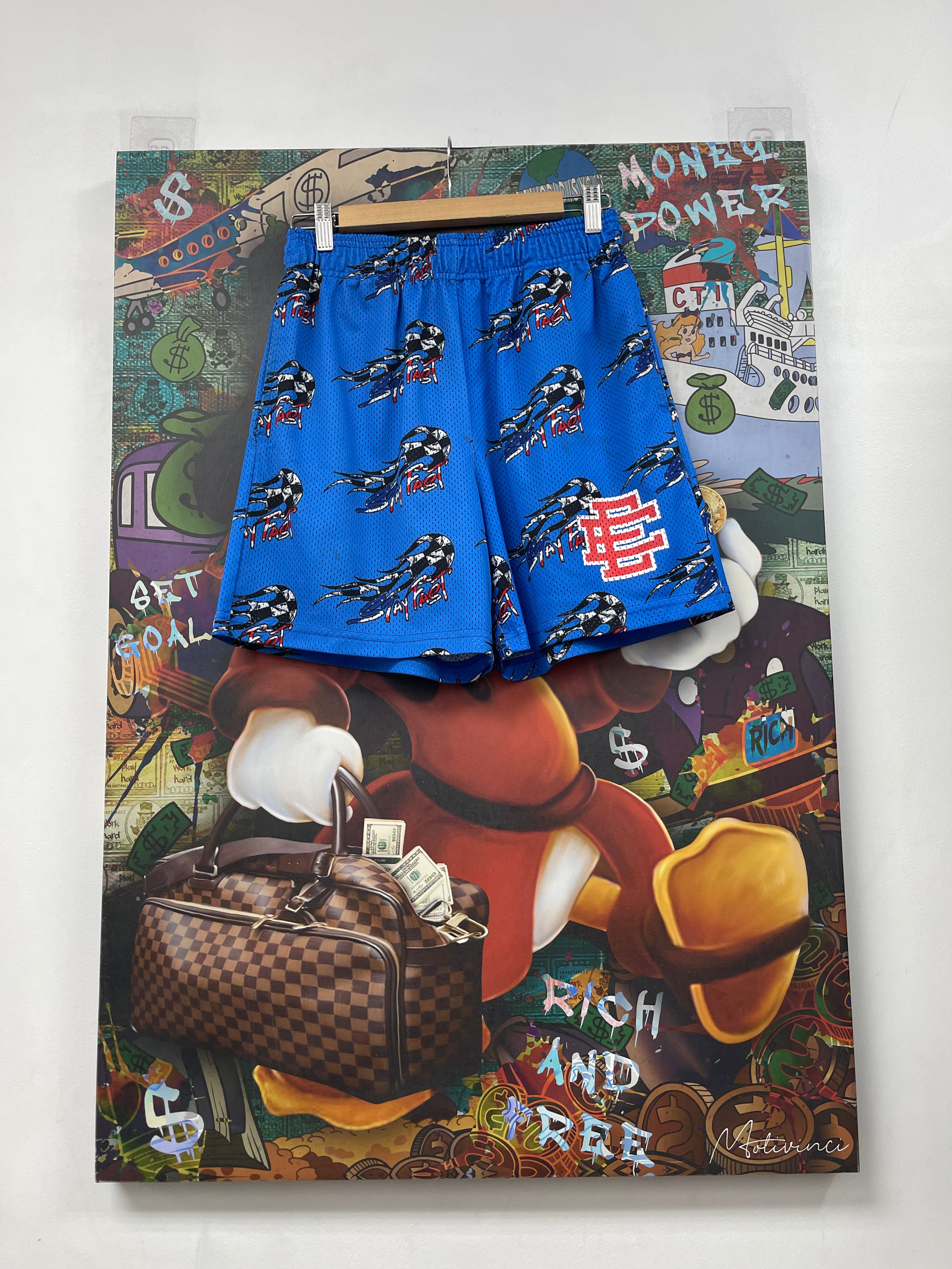 Eric Emanuel Blue Matty Boy Stay Fast Shorts