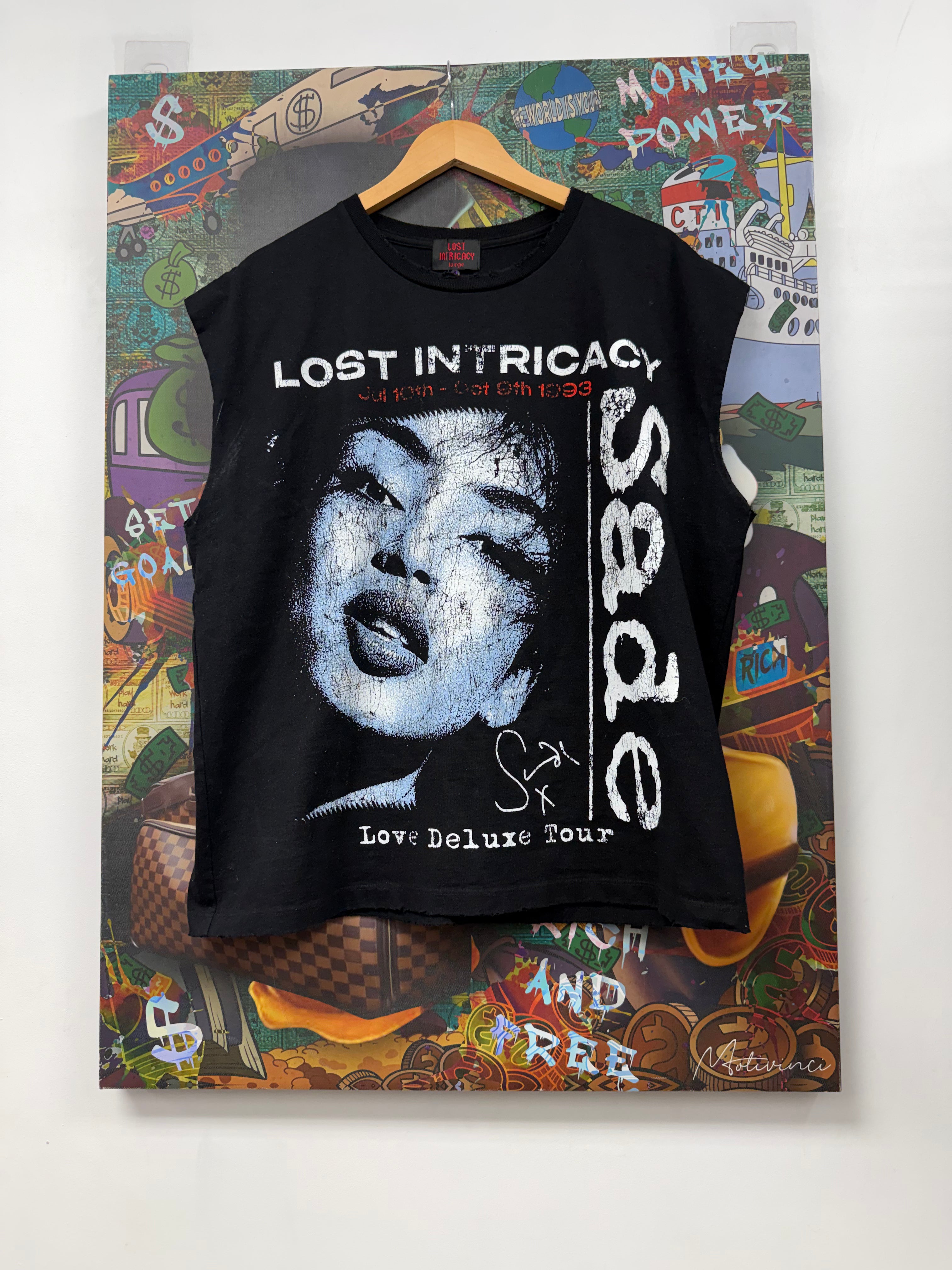 Lost Intricacy Black Sade Sleeveless Tee