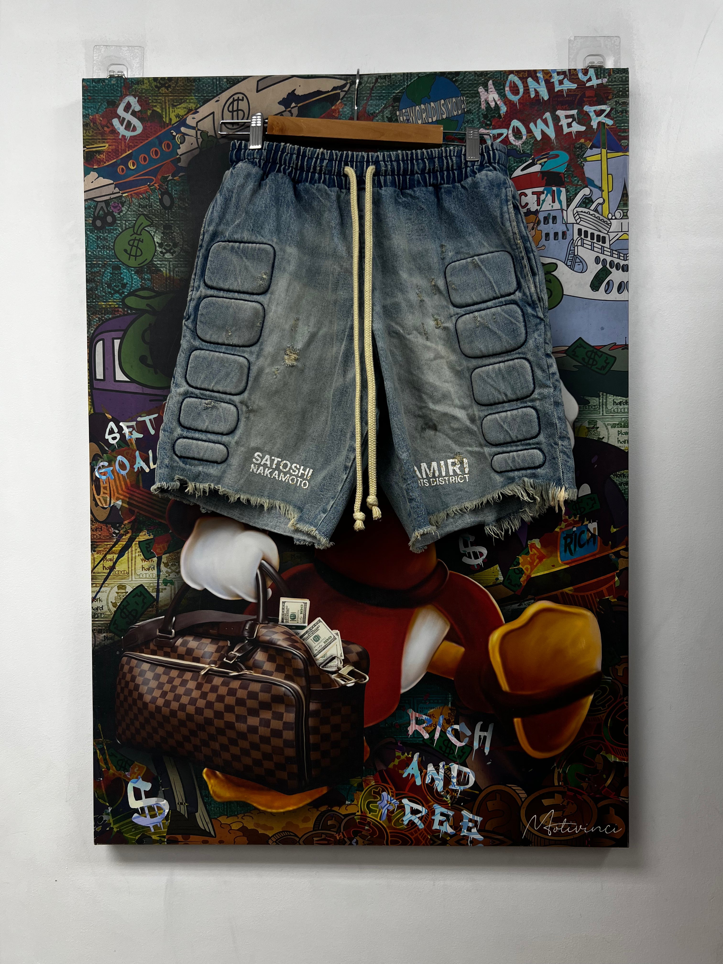 Satoshi Nakamoto Amiri Jean Padded Shorts