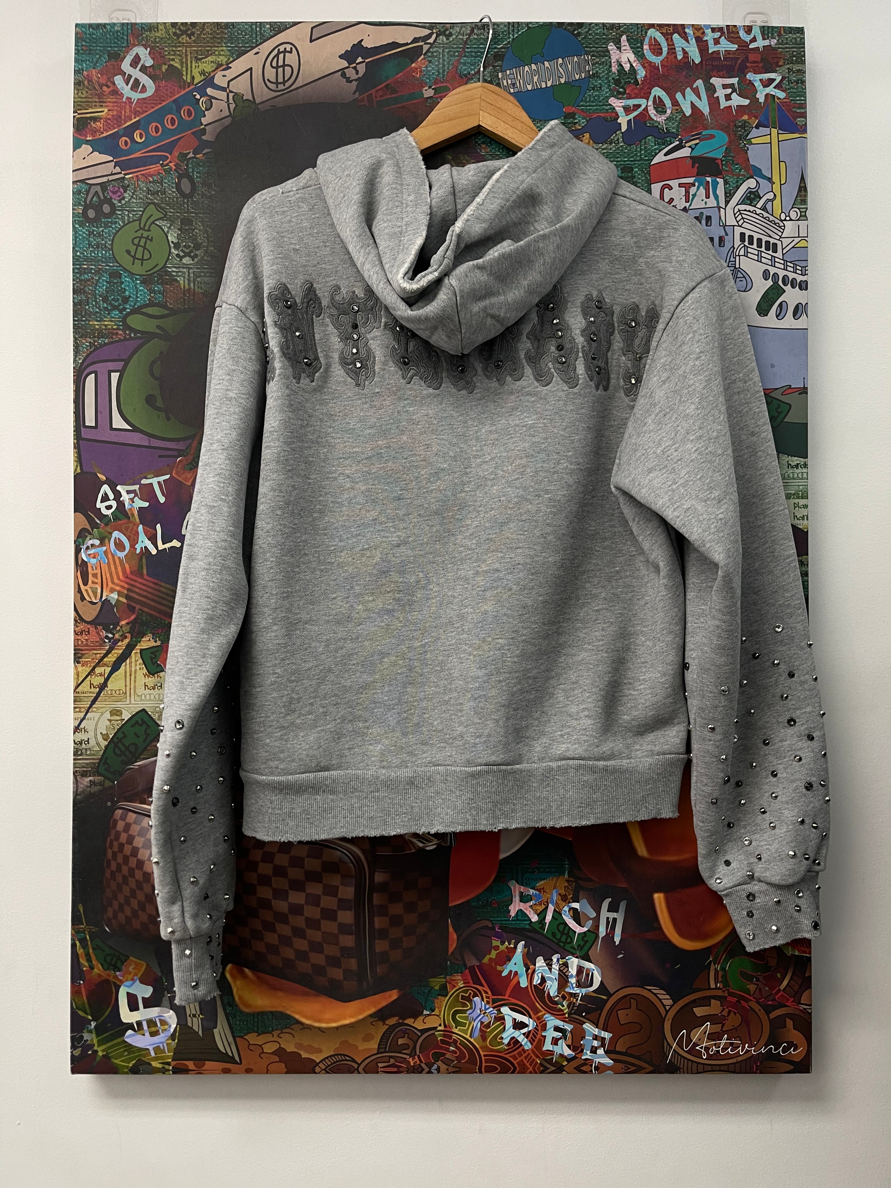 Lost Intricacy Grey Patch 2.0 Zip Up Hoodie