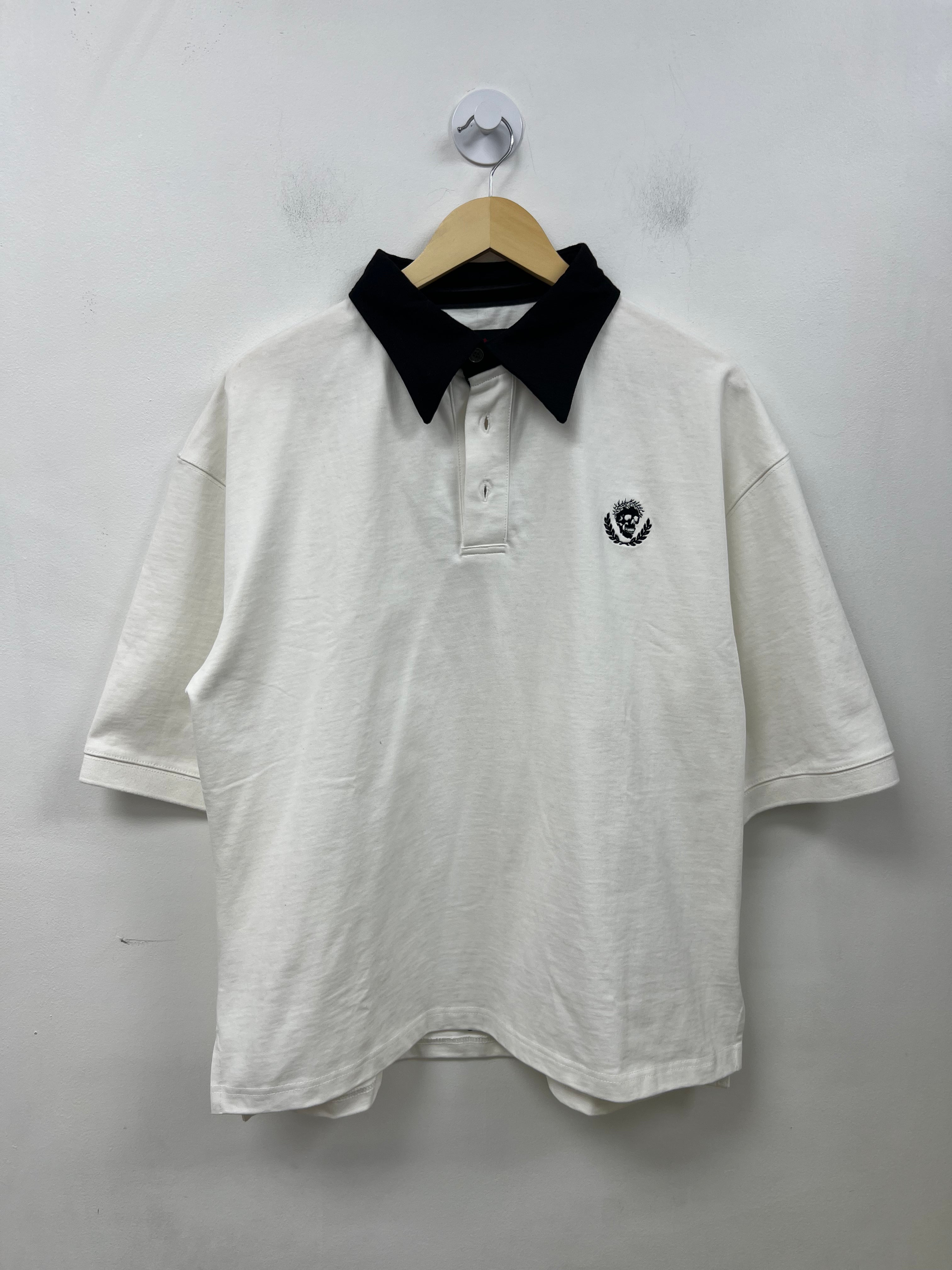 Godspeed White Black Skele Minimal Polo