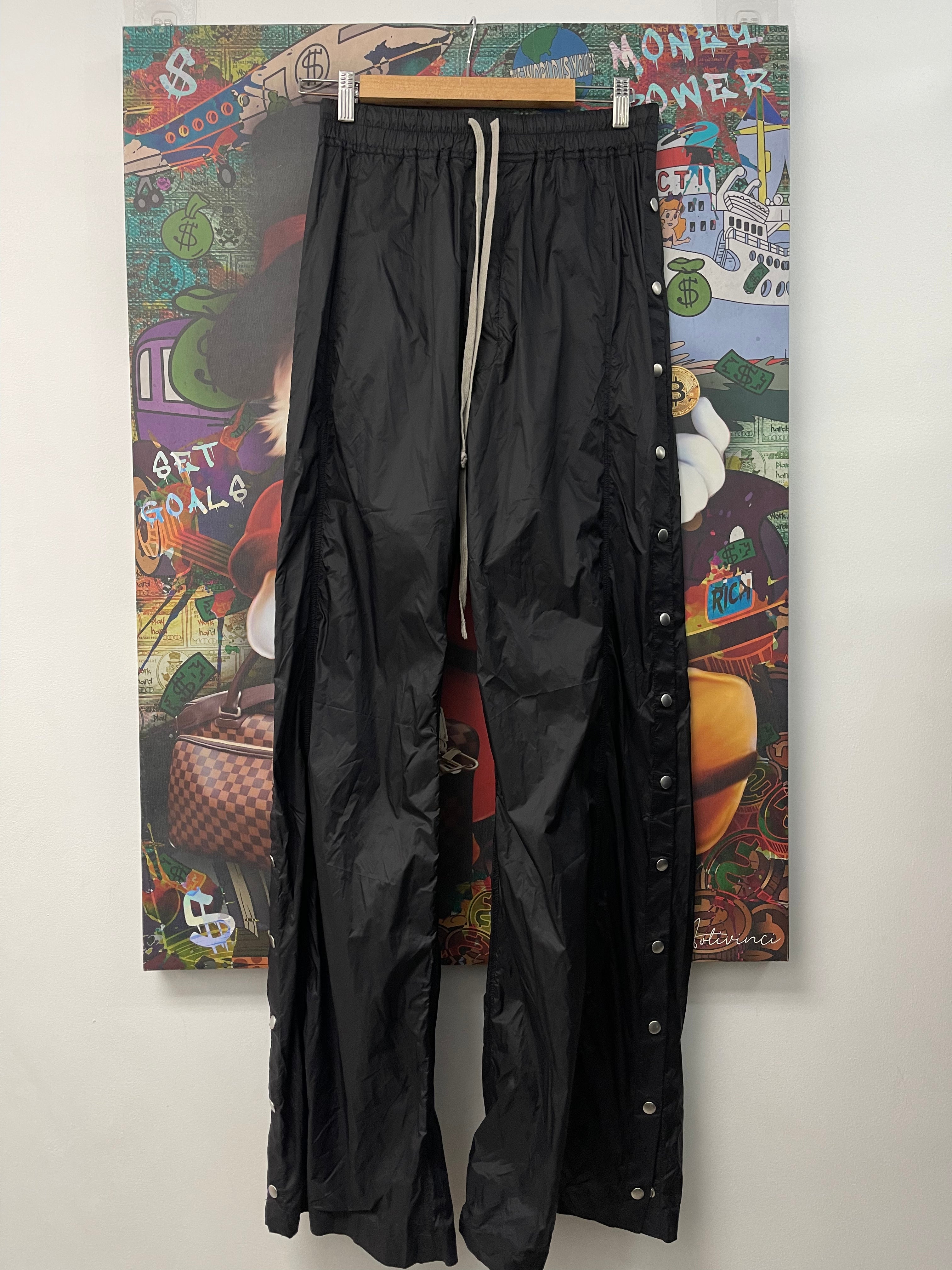 Rick Owens Black Nylon Pusher Pants
