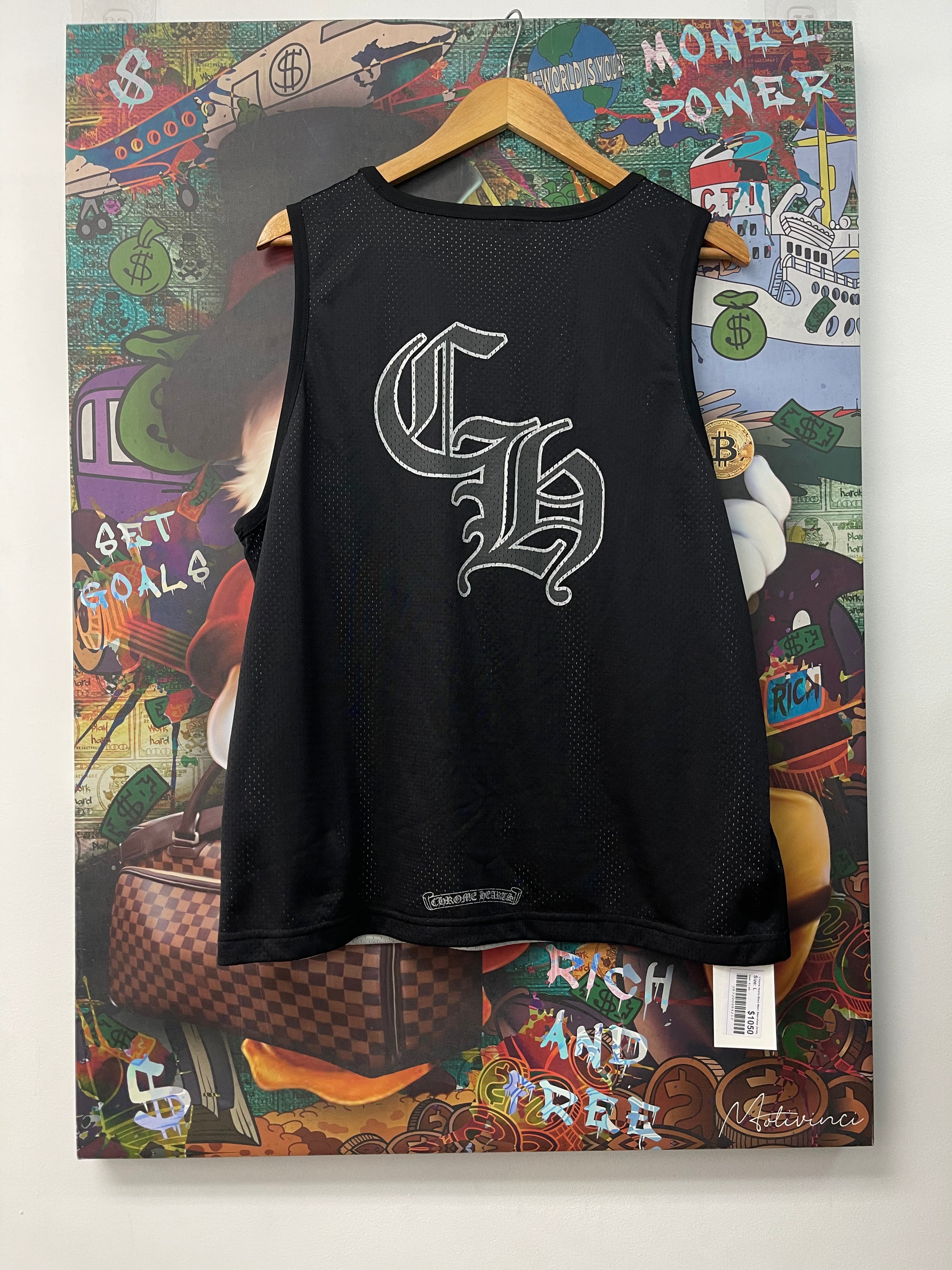 Chrome Hearts Black Mesh Sleeveless Jersey