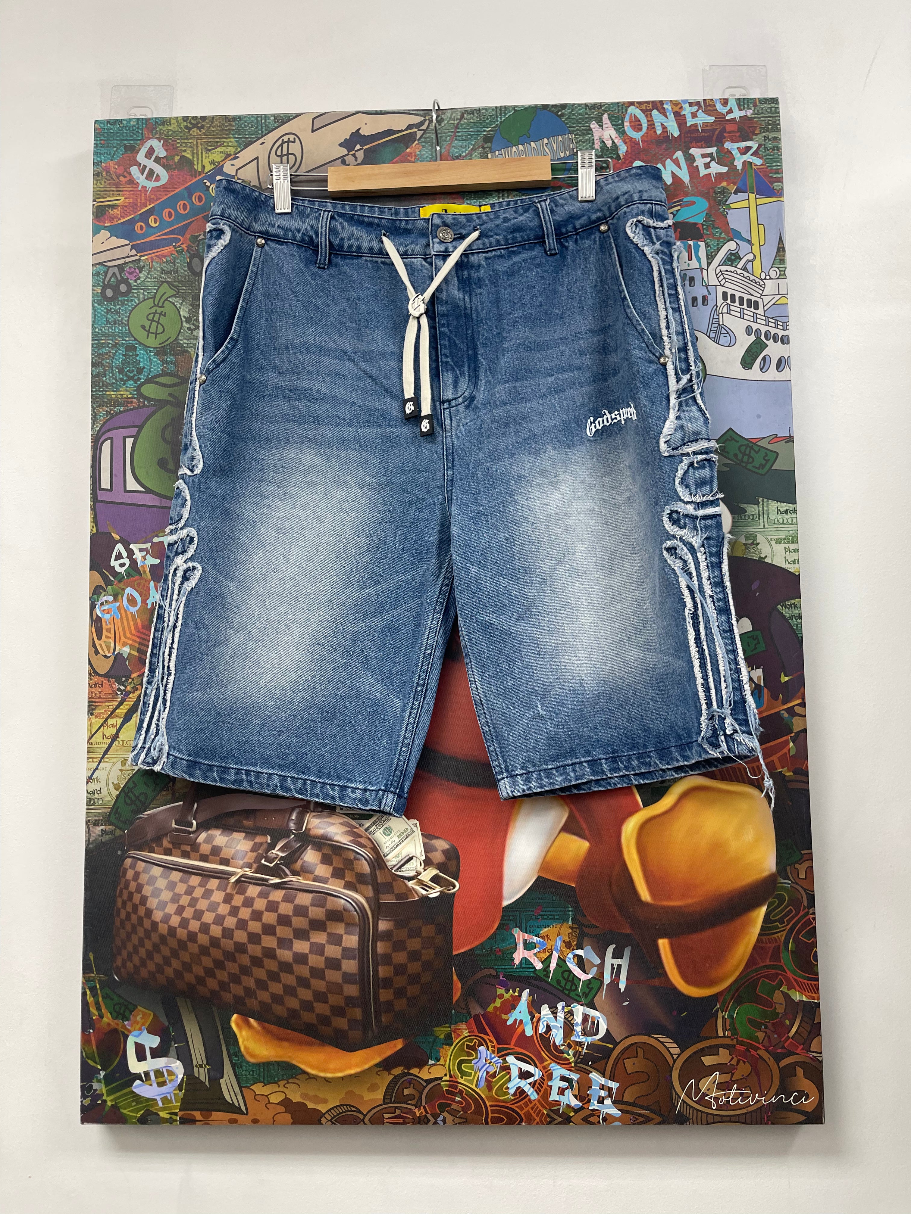 Godspeed Light Wash Denim Shorts