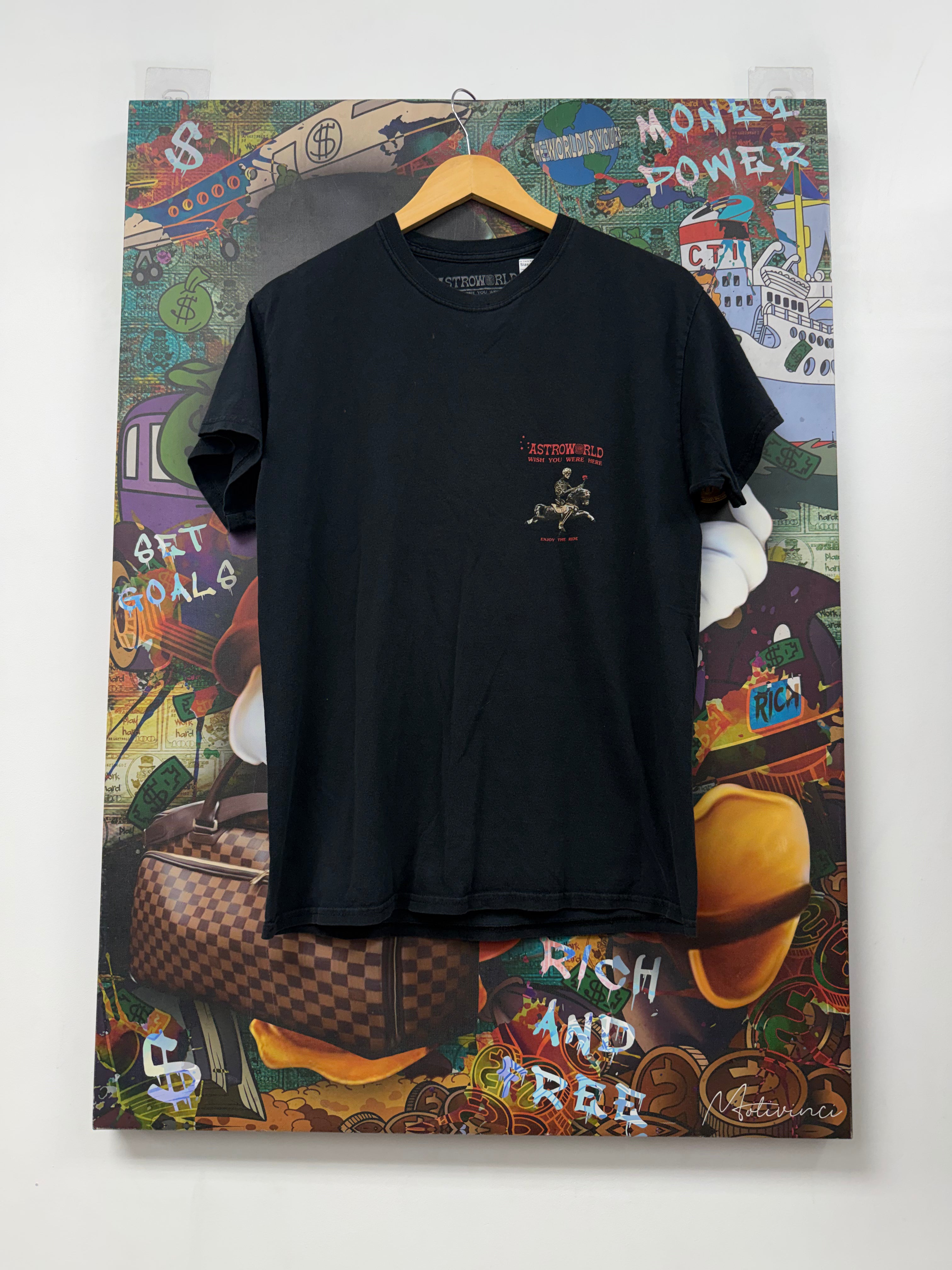 Cactus Jack Travis Scott Astroworld Black Red Wish You Were Here Tee