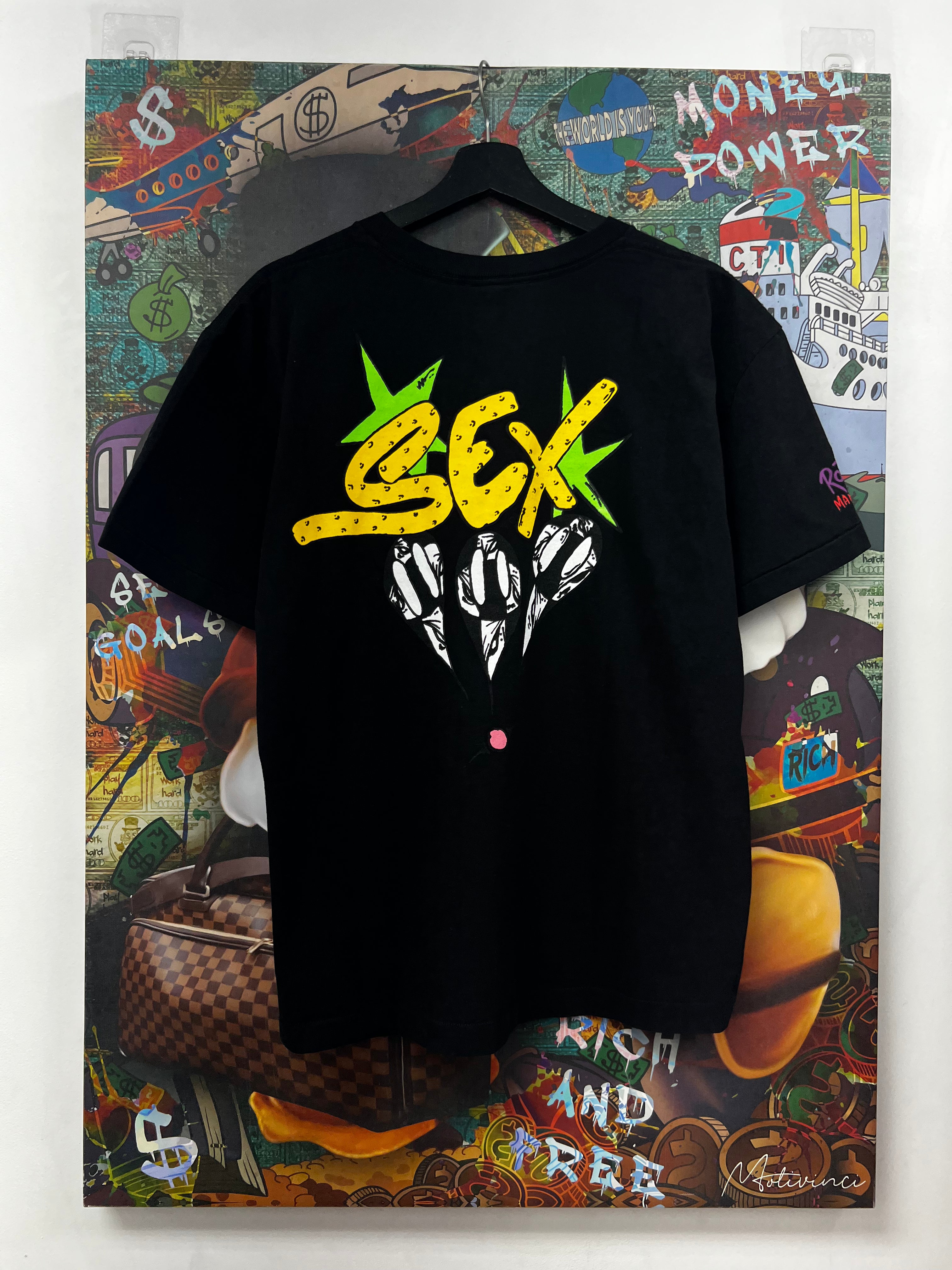 Matty Boy Black Yellow Sex Records Tee