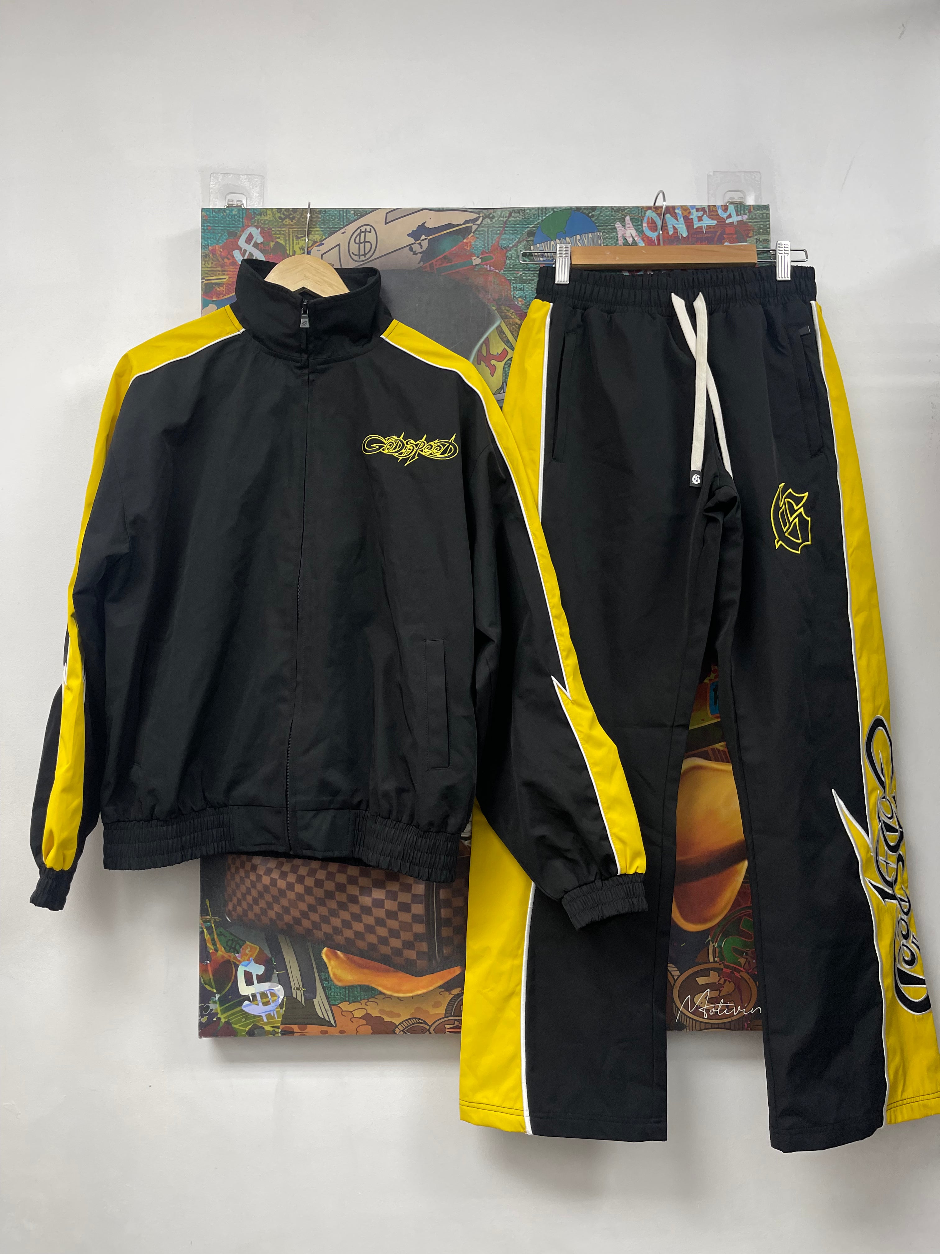 Godspeed Black Yellow Nylon Track Suit