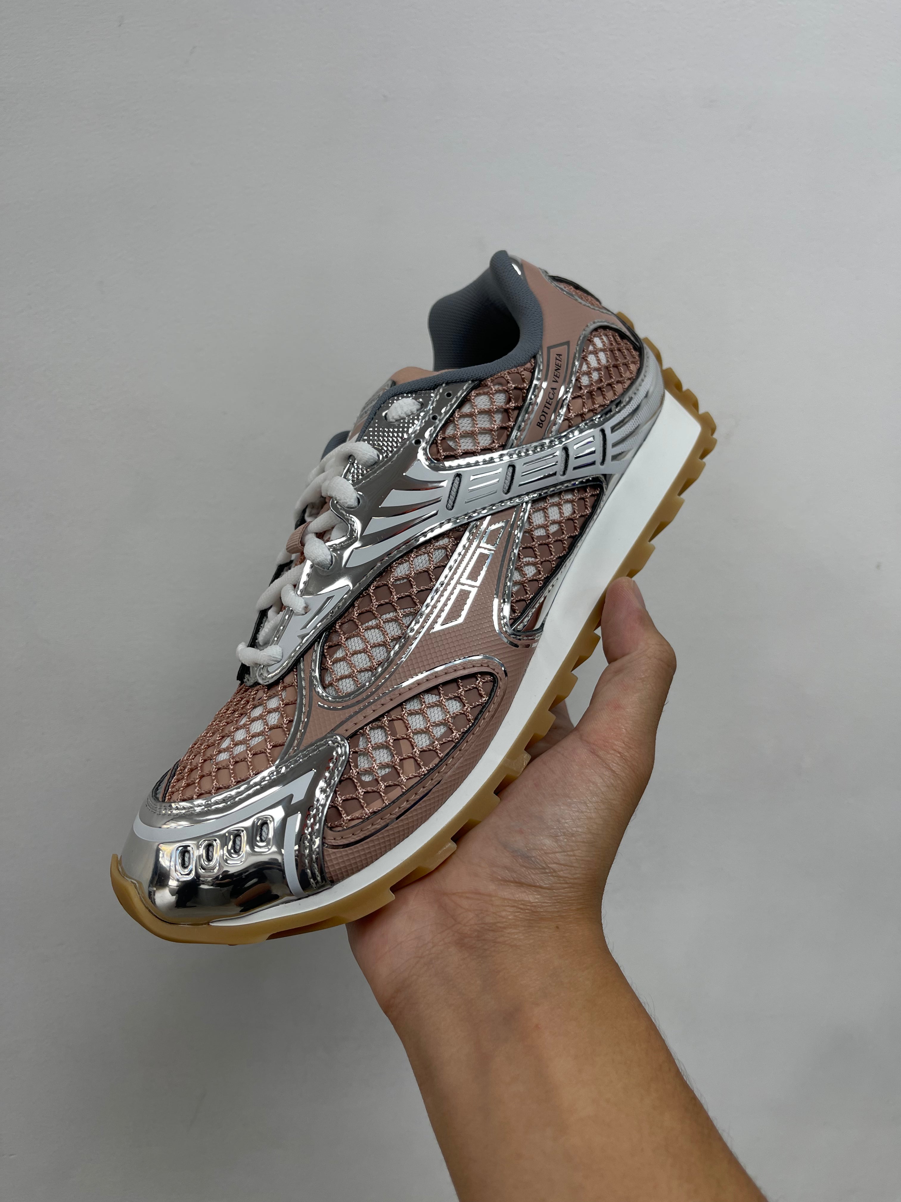 Bottega Veneta Terra Silver Orbit Sneakers