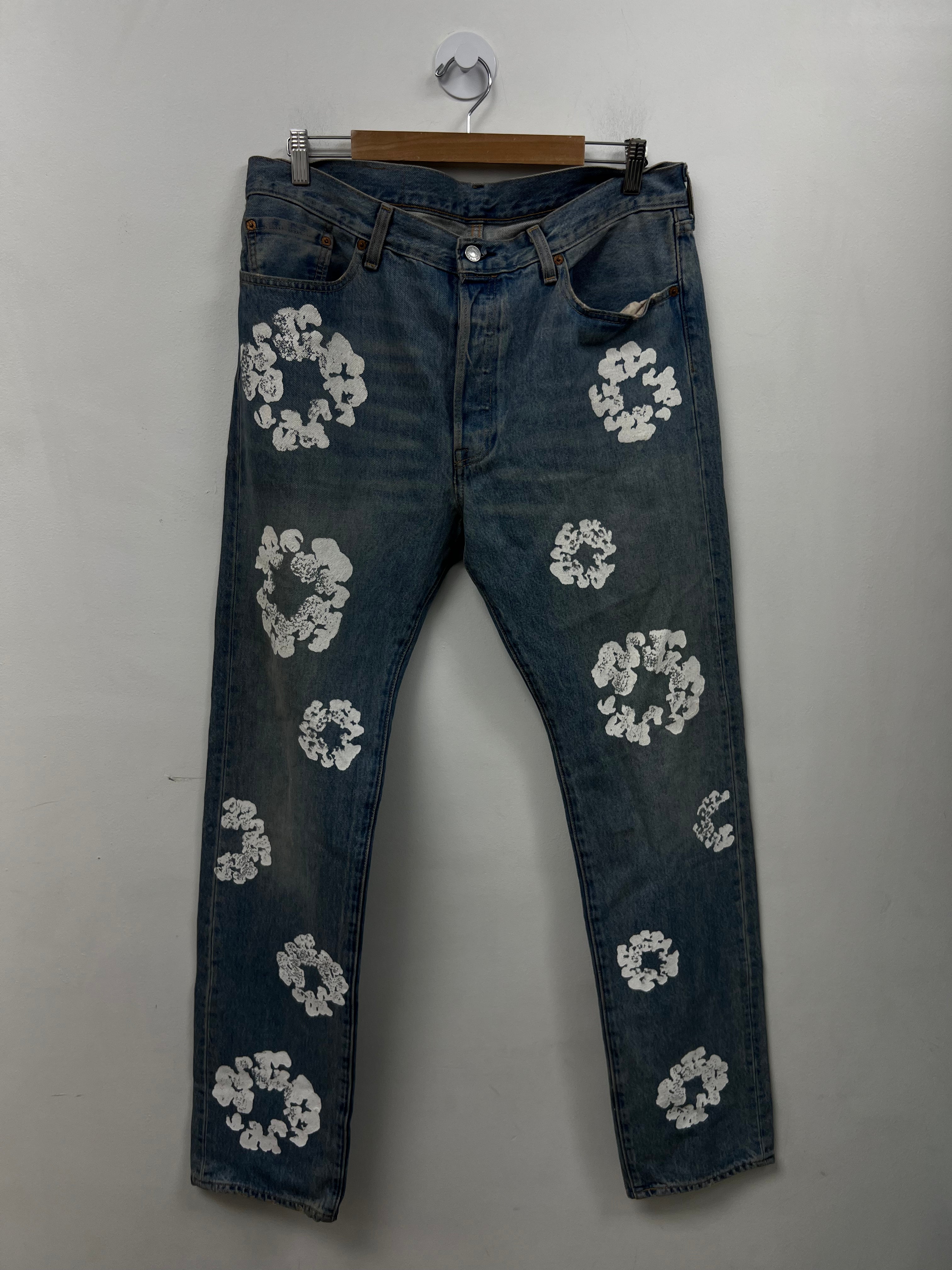 Denim Tears Light Wash Cotton Wreath Jeans