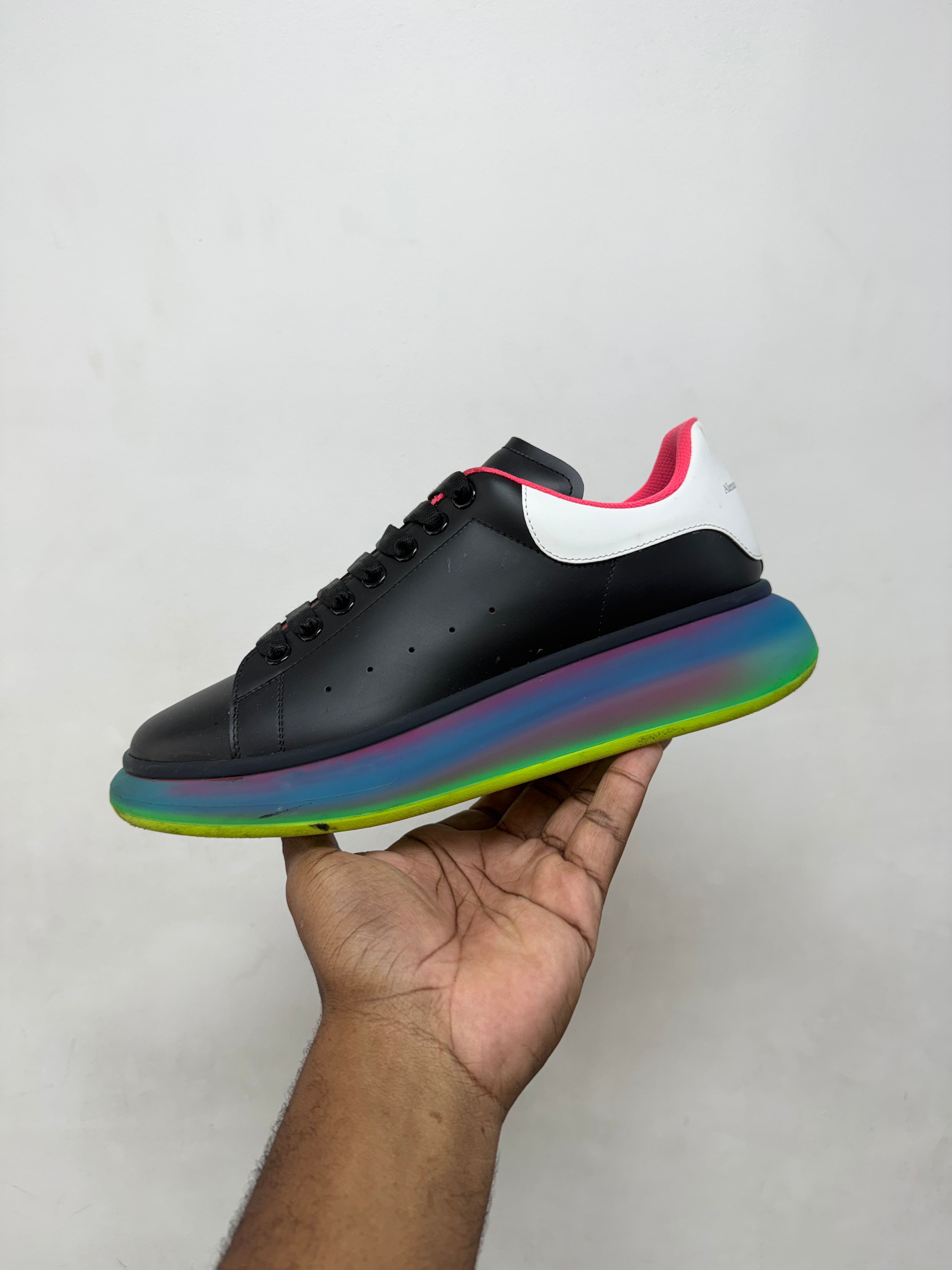 Alexander Mcqueen Black Multi Color Oversized Sneakers