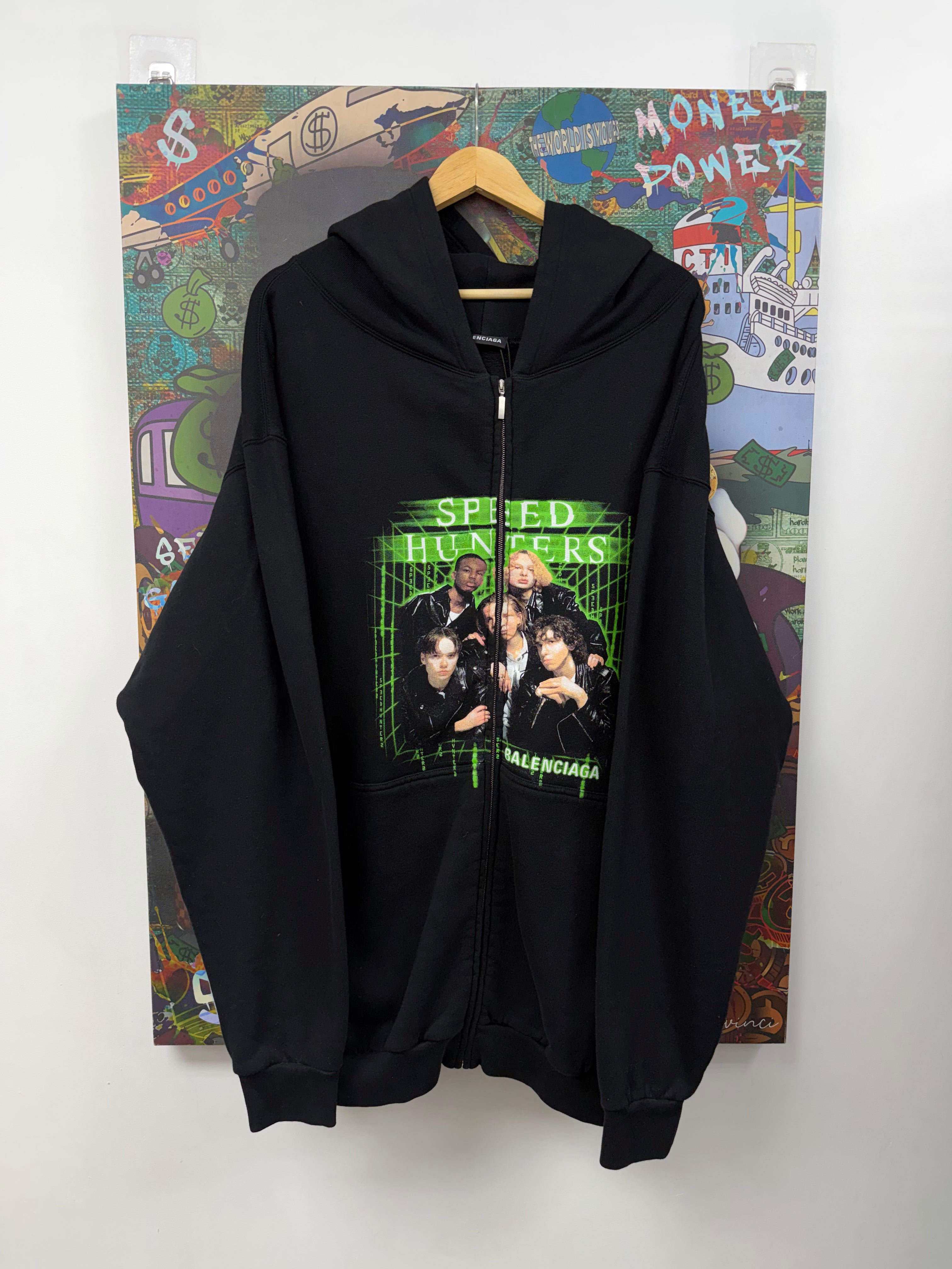 Balenciaga Black Speed Hunters Zip Up Hoodie