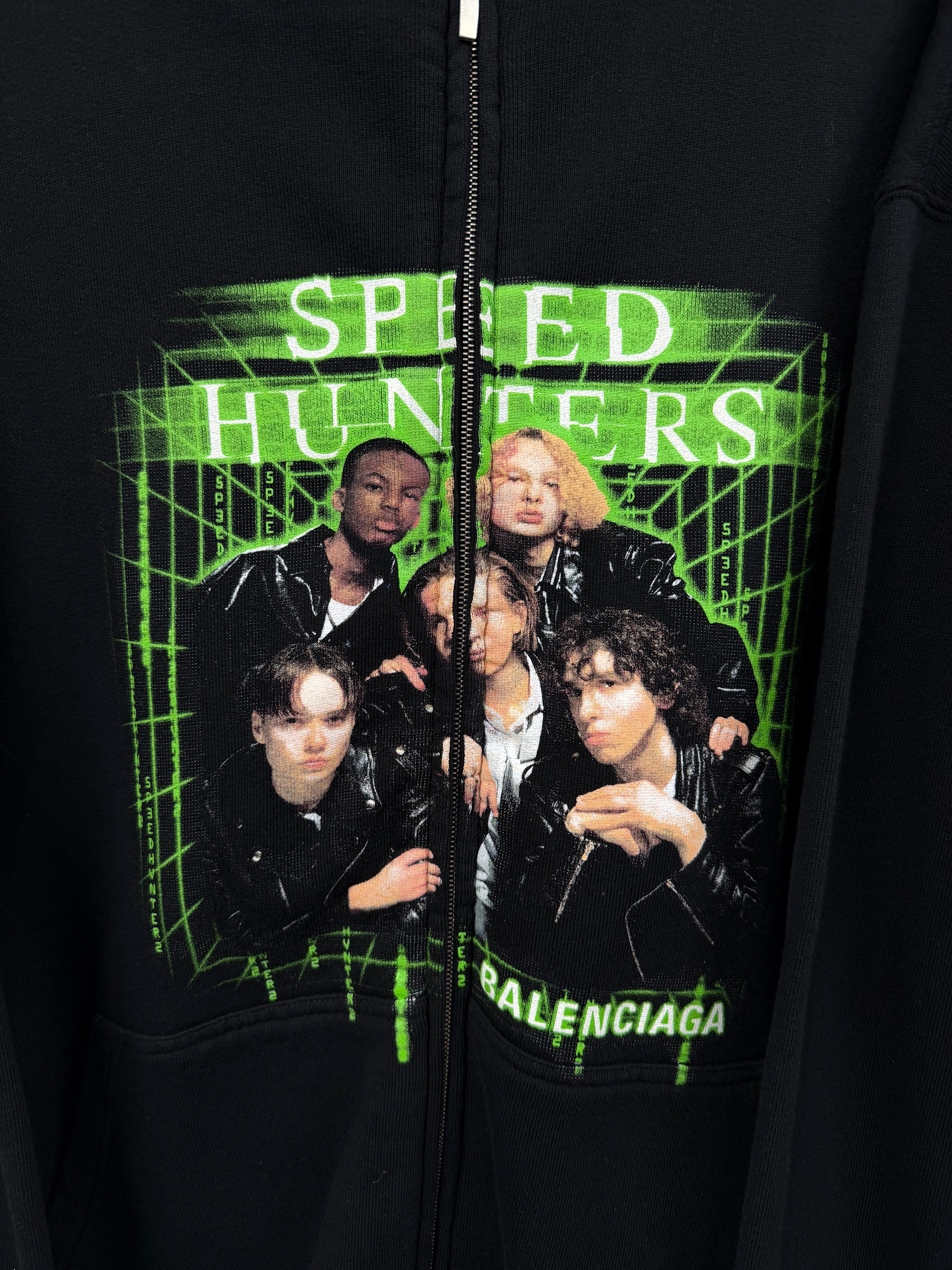 Balenciaga Black Speed Hunters Zip Up Hoodie