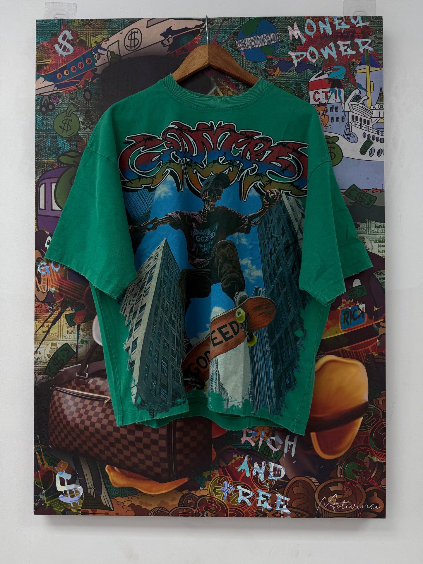 Godspeed Ollie Skate Tee Green NEW (S M L XL)