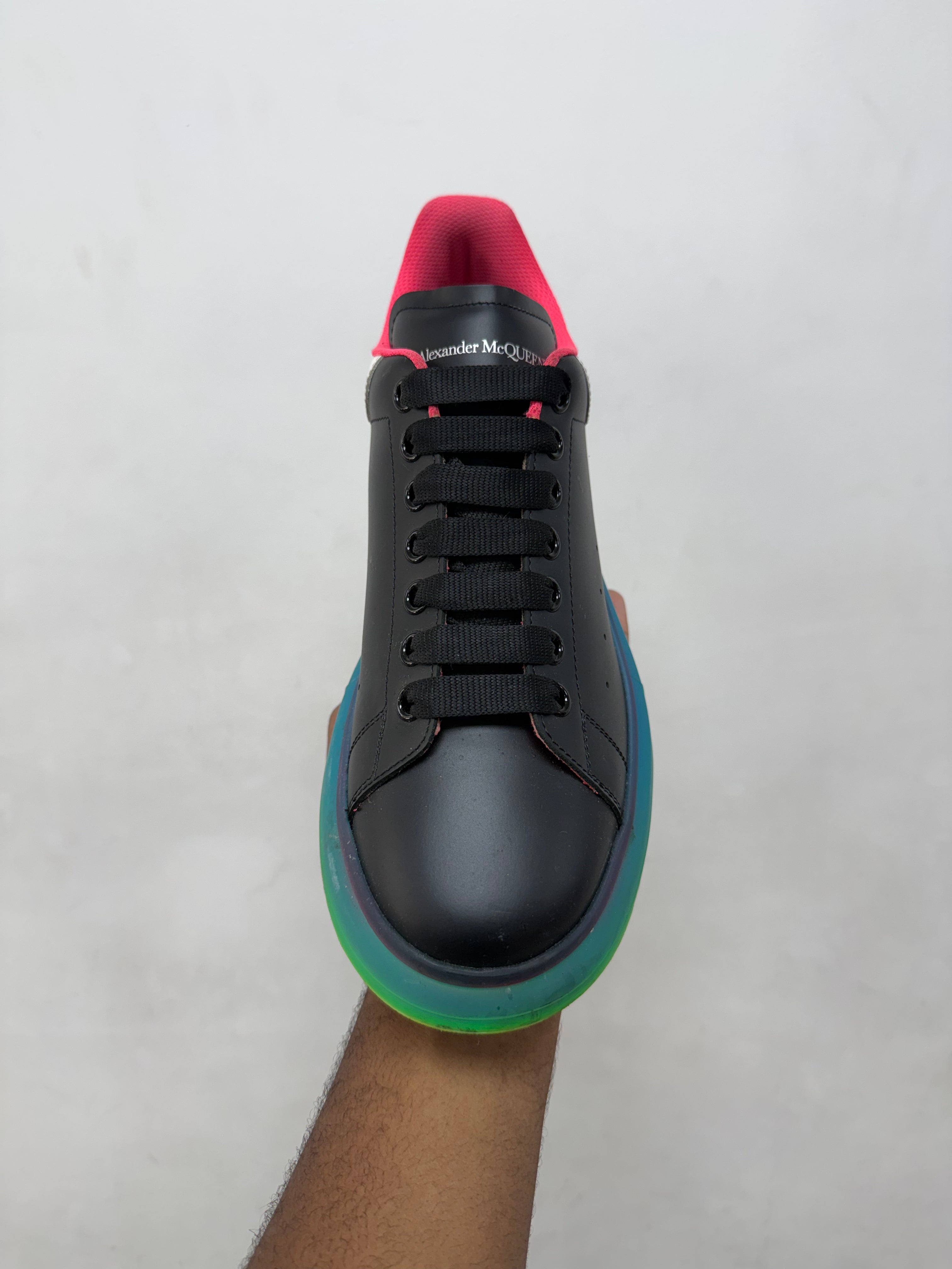 Alexander Mcqueen Black Multi Color Oversized Sneakers