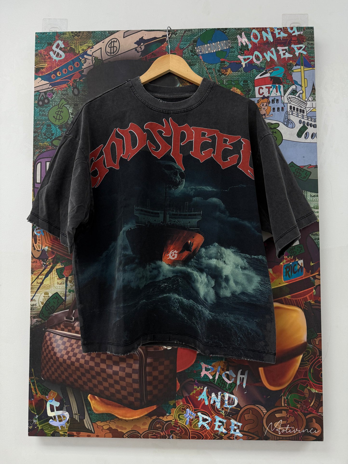 Godspeed Sea Sick Tee Grey Wash NEW (S M L XL)