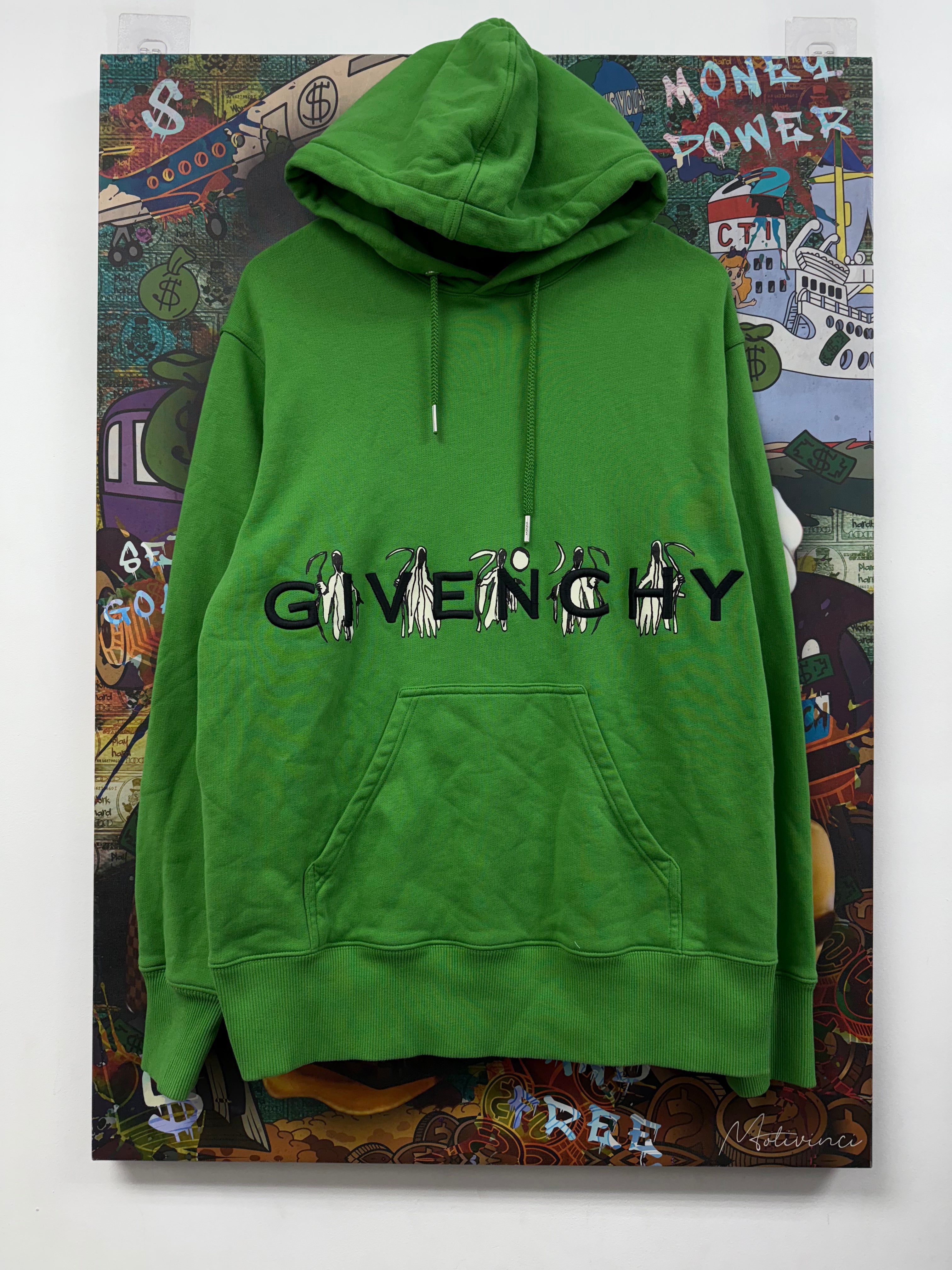 Givenchy Green Embroidered Hoodie