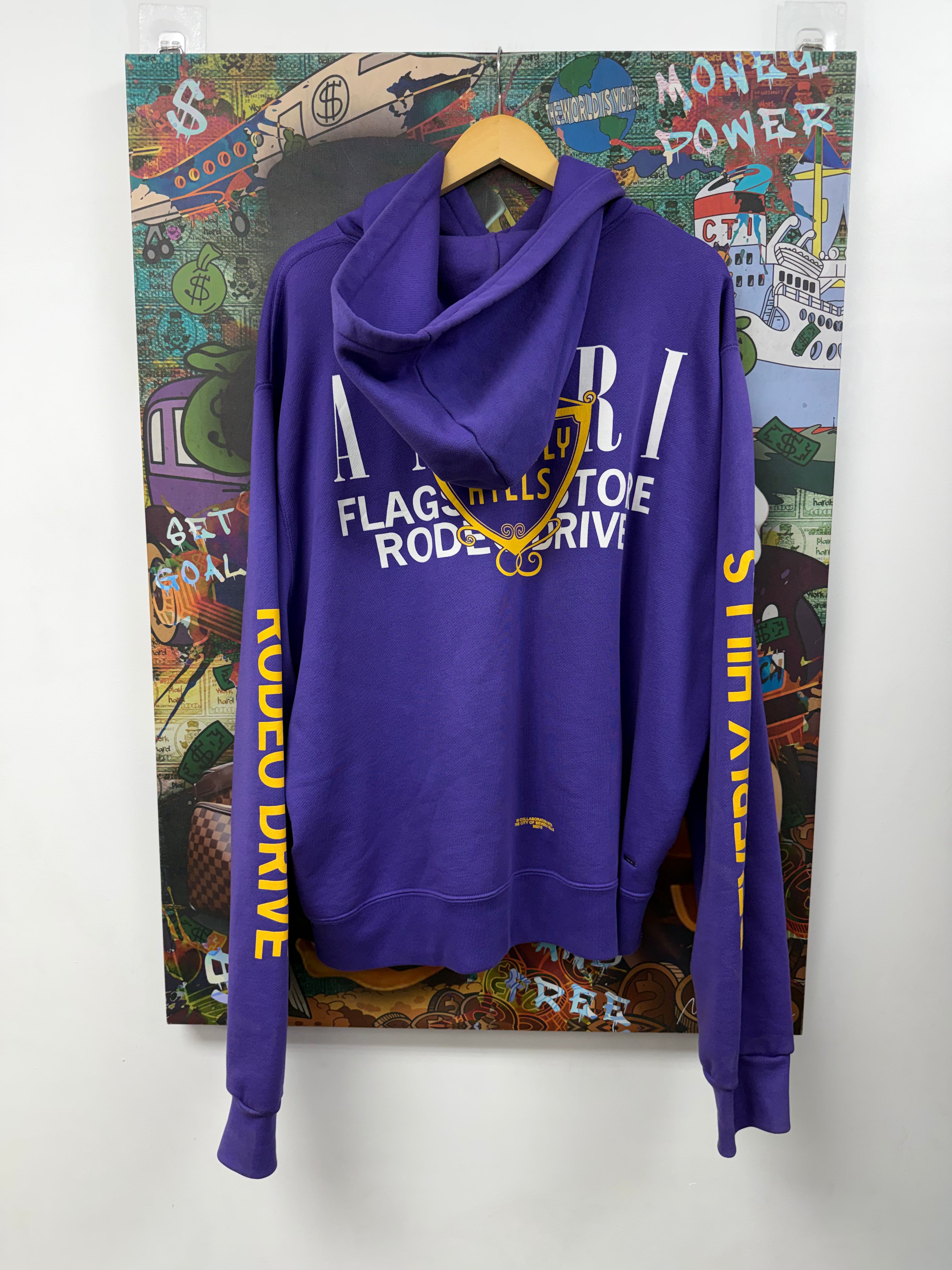 Amiri Purple Yellow Beverly Hills Hoodie