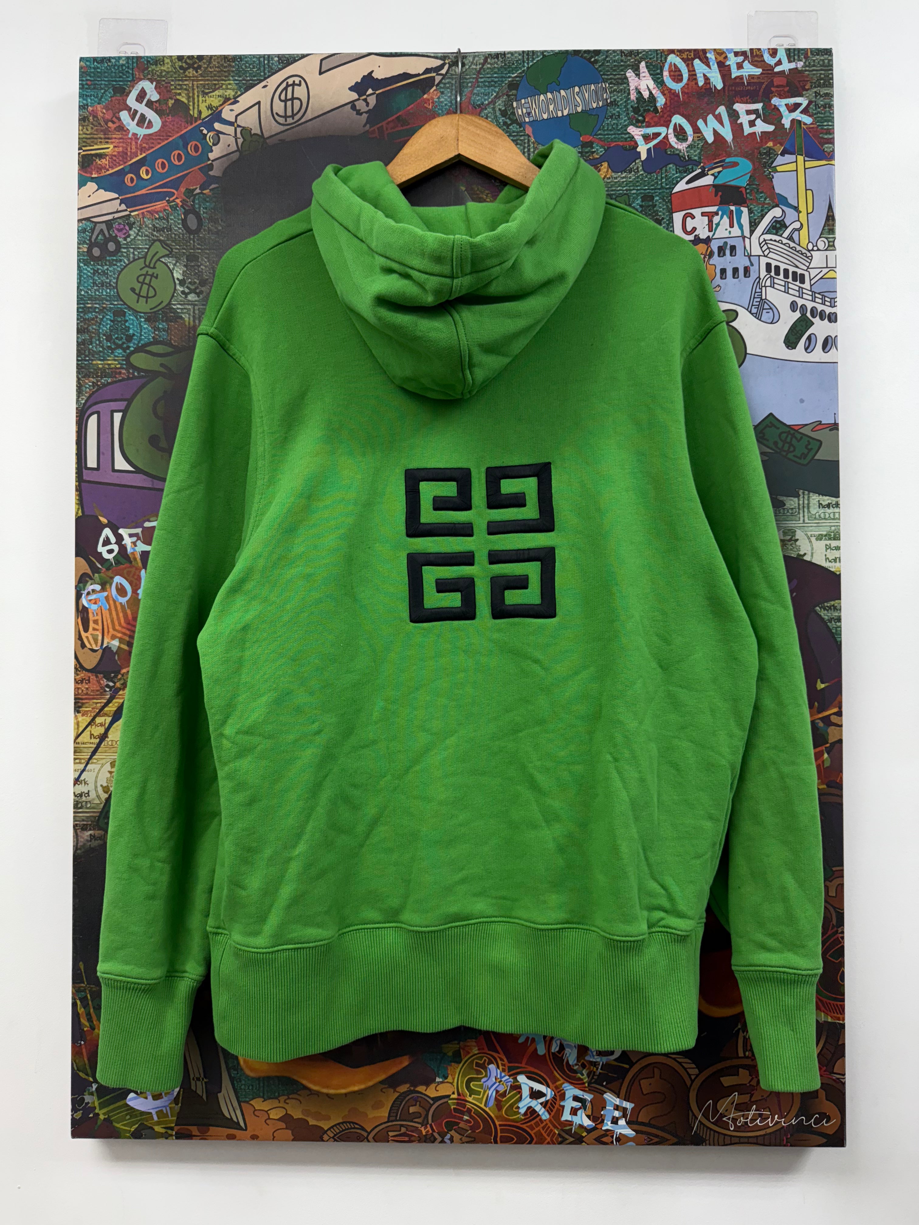 Givenchy Green Embroidered Hoodie