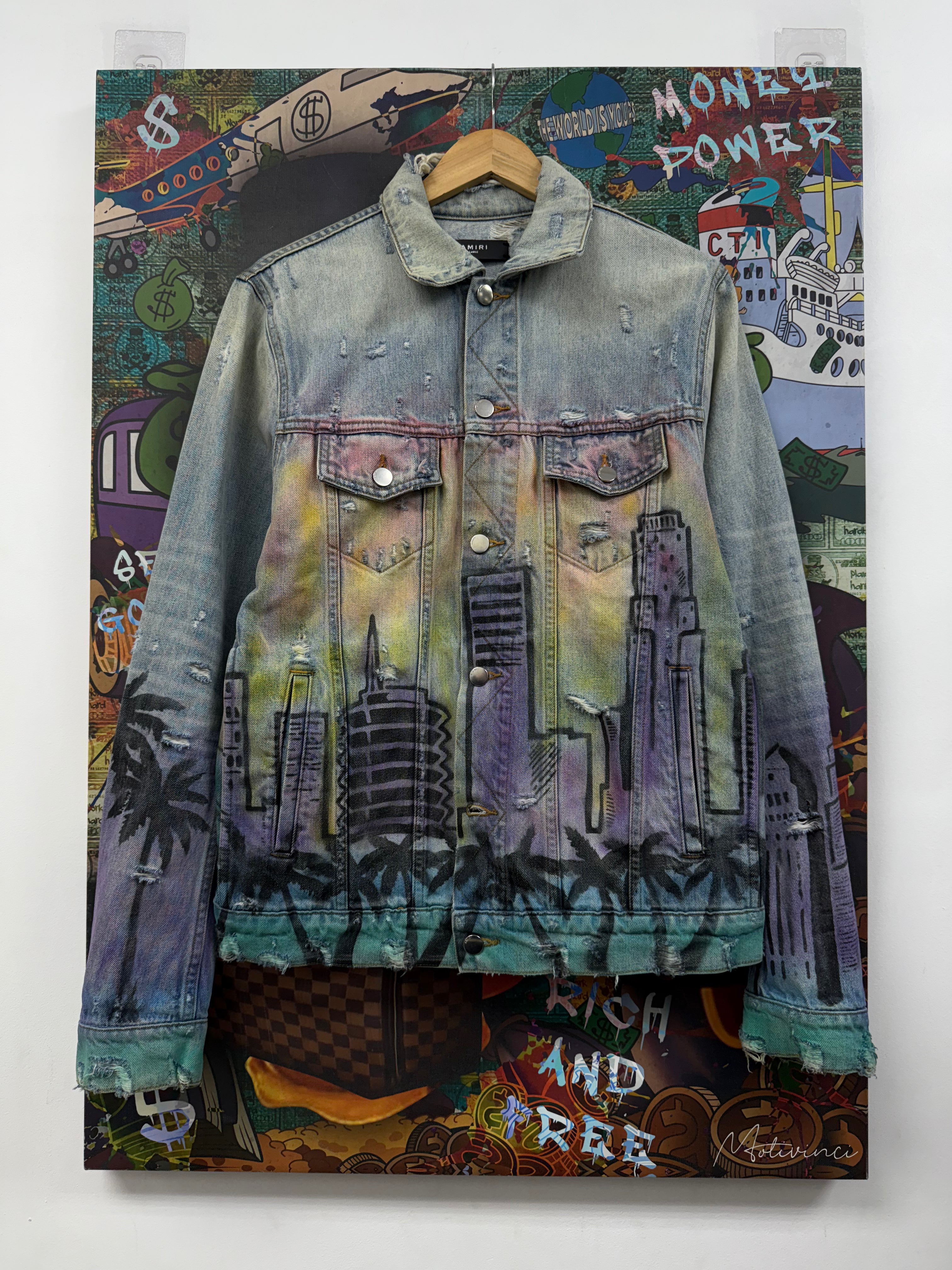 Amiri Hollywood Skyline Denim Jacket