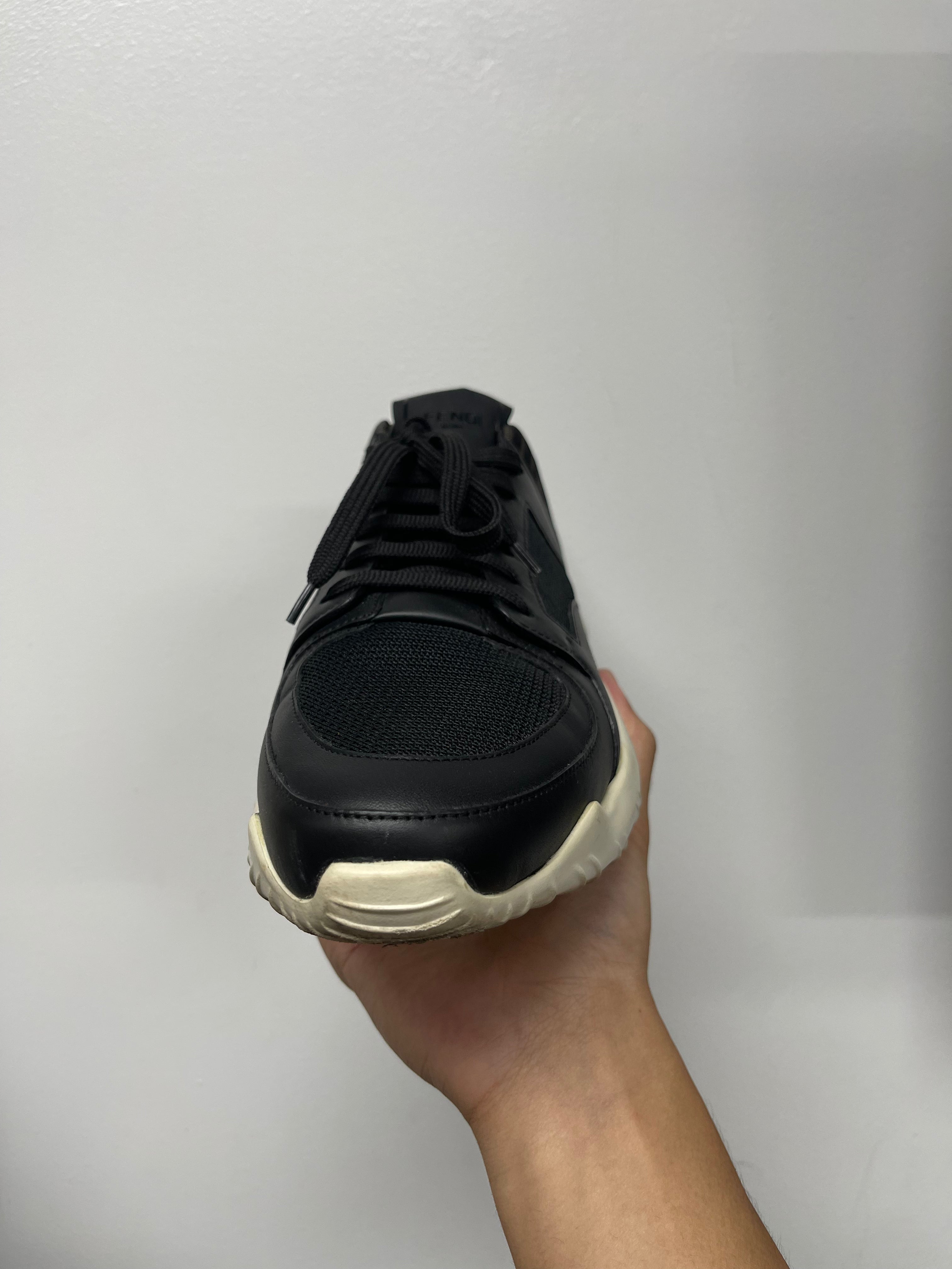 Fendi Black Monogram Tech Fabric Sneakers