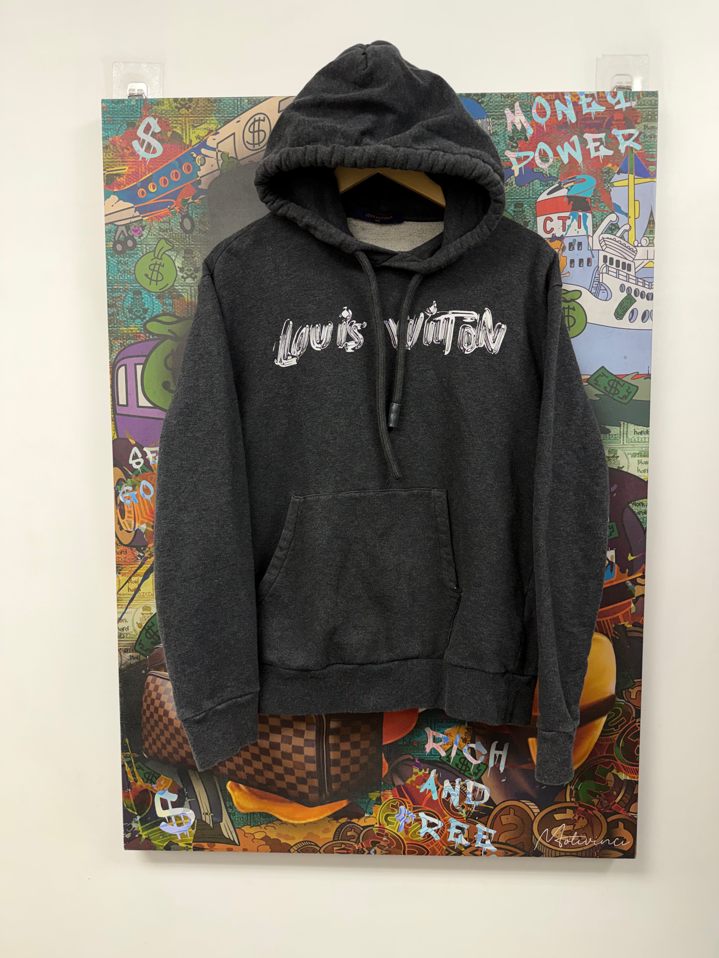 Louis Vuitton Grey Grafitti Hoodie