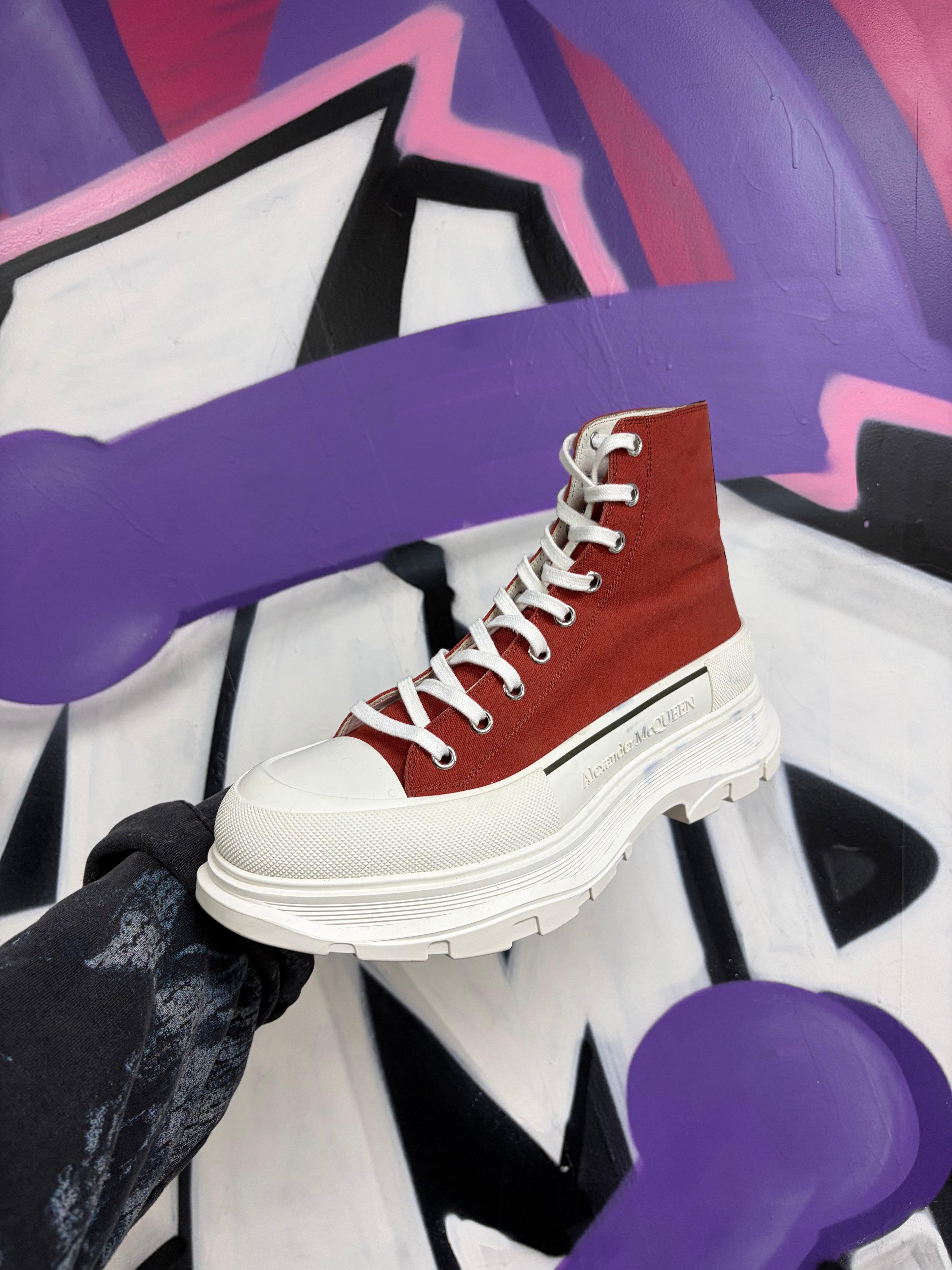 Alexander McQueen Dust Red Boots