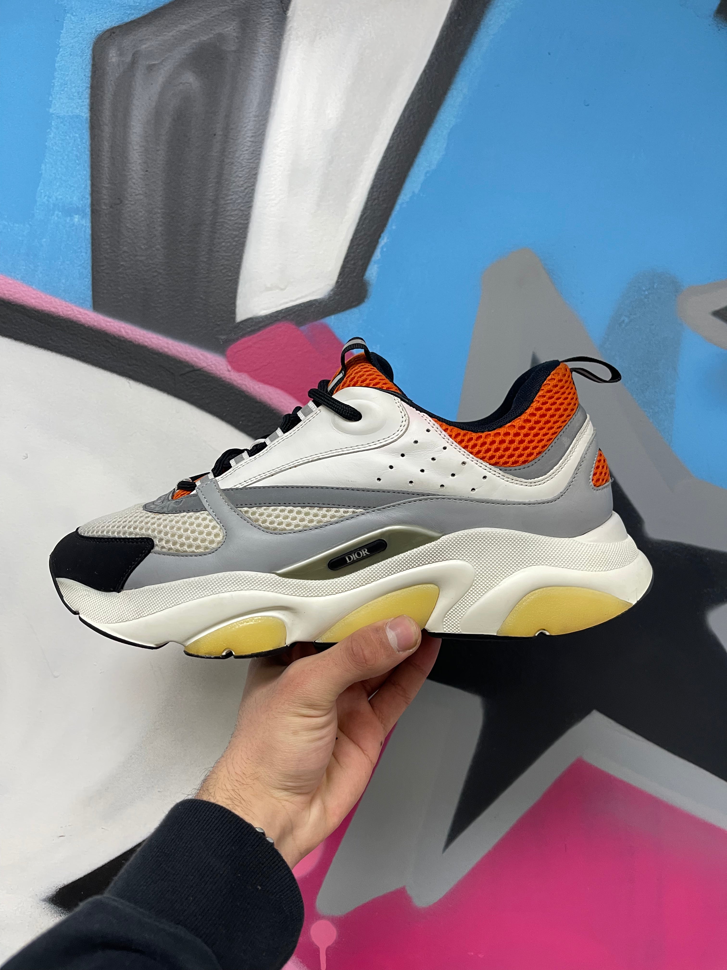 Dior White Orange B22 Sneakers