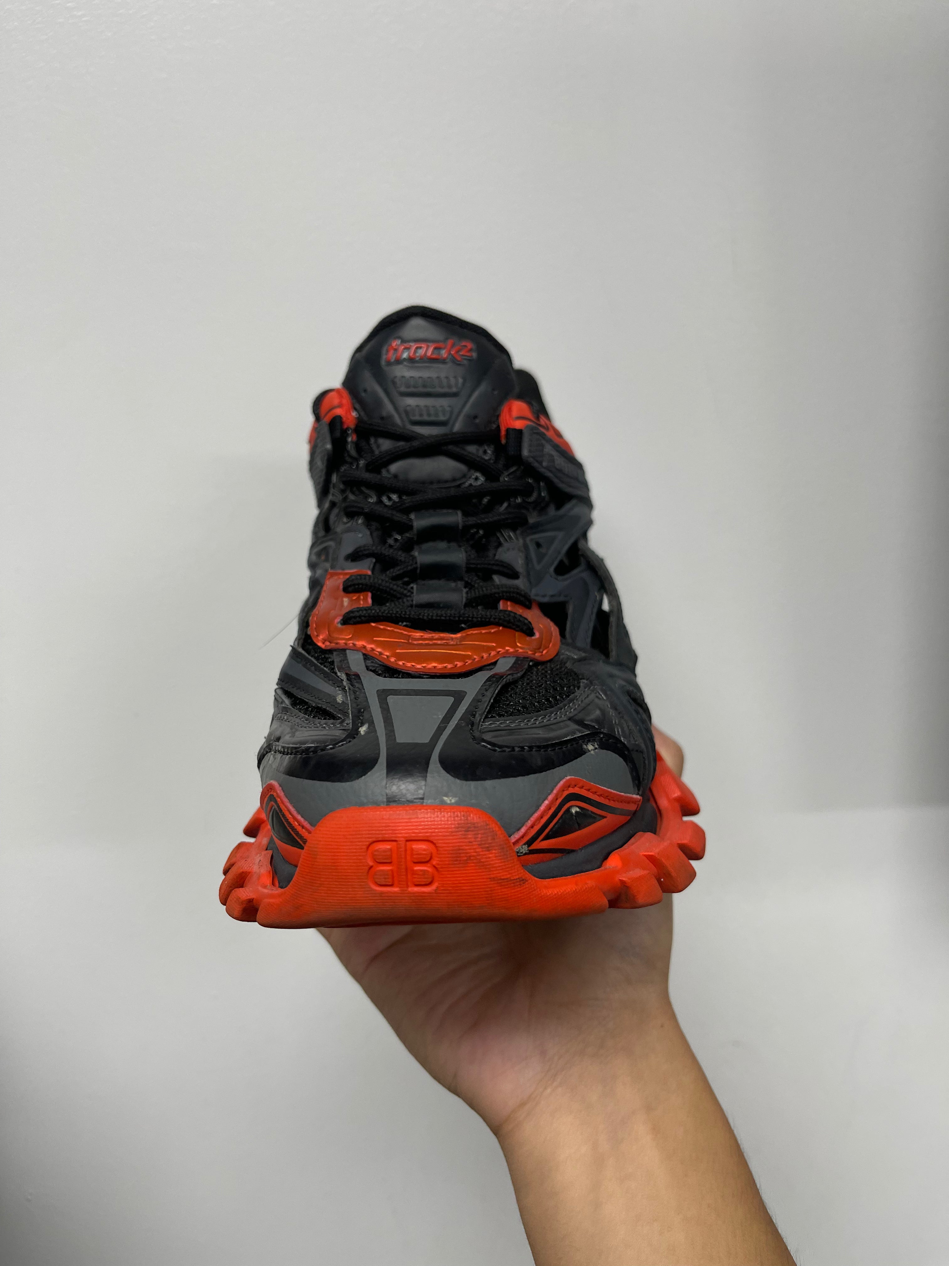 Balenciaga Black Orange Track 2 Sneakers