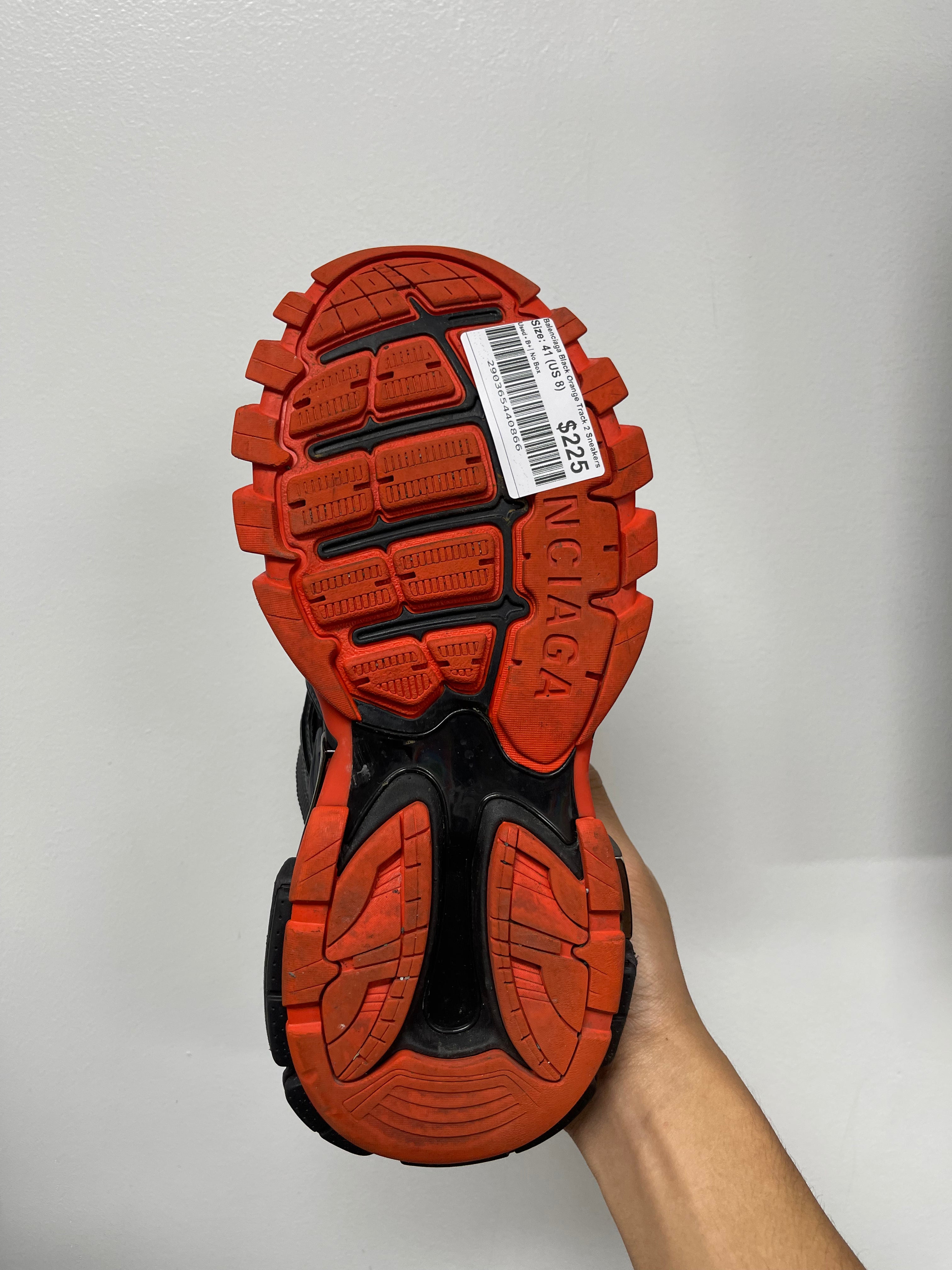 Balenciaga Black Orange Track 2 Sneakers