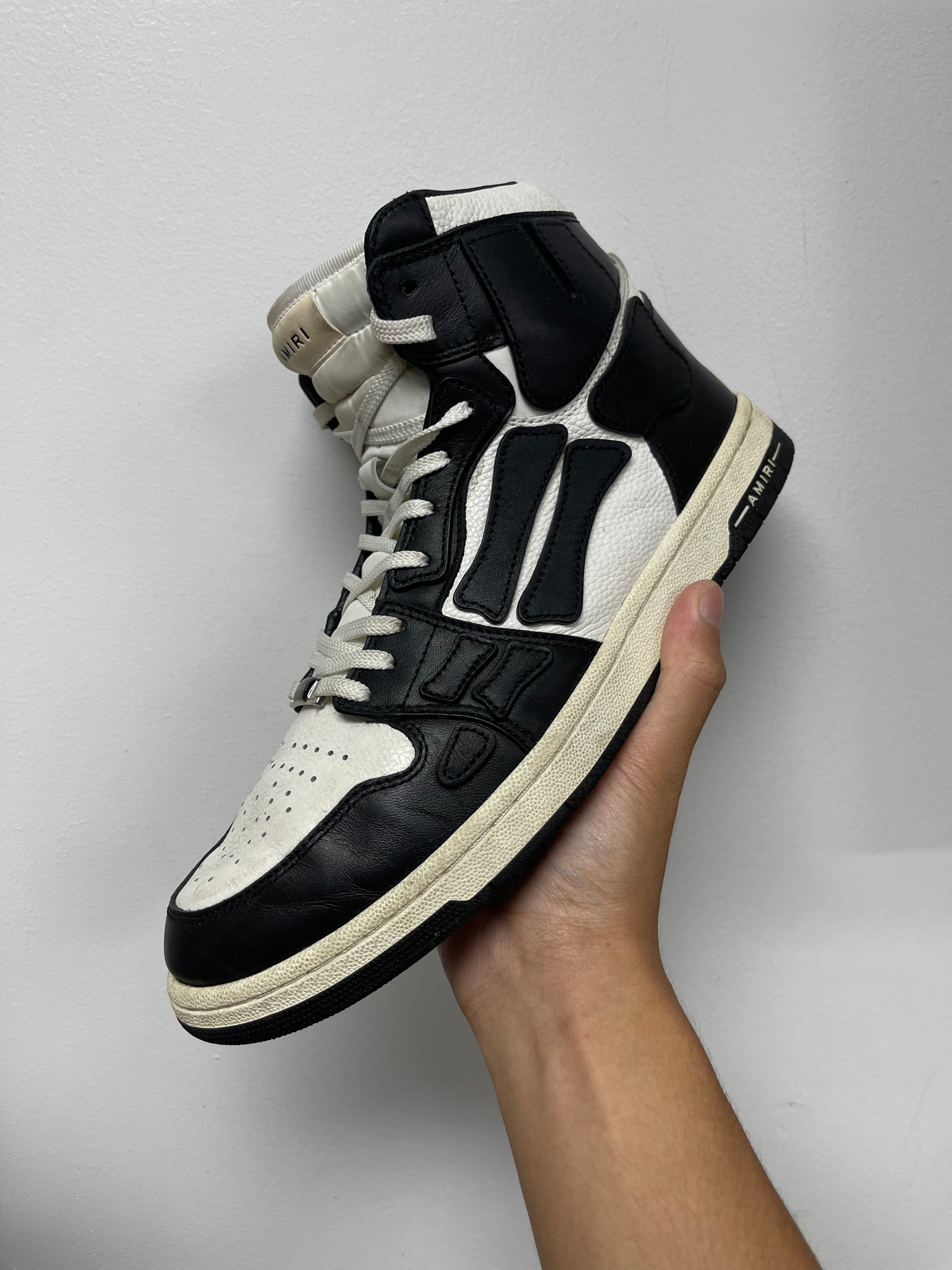 Amiri Black White Skel-Top Sneakers
