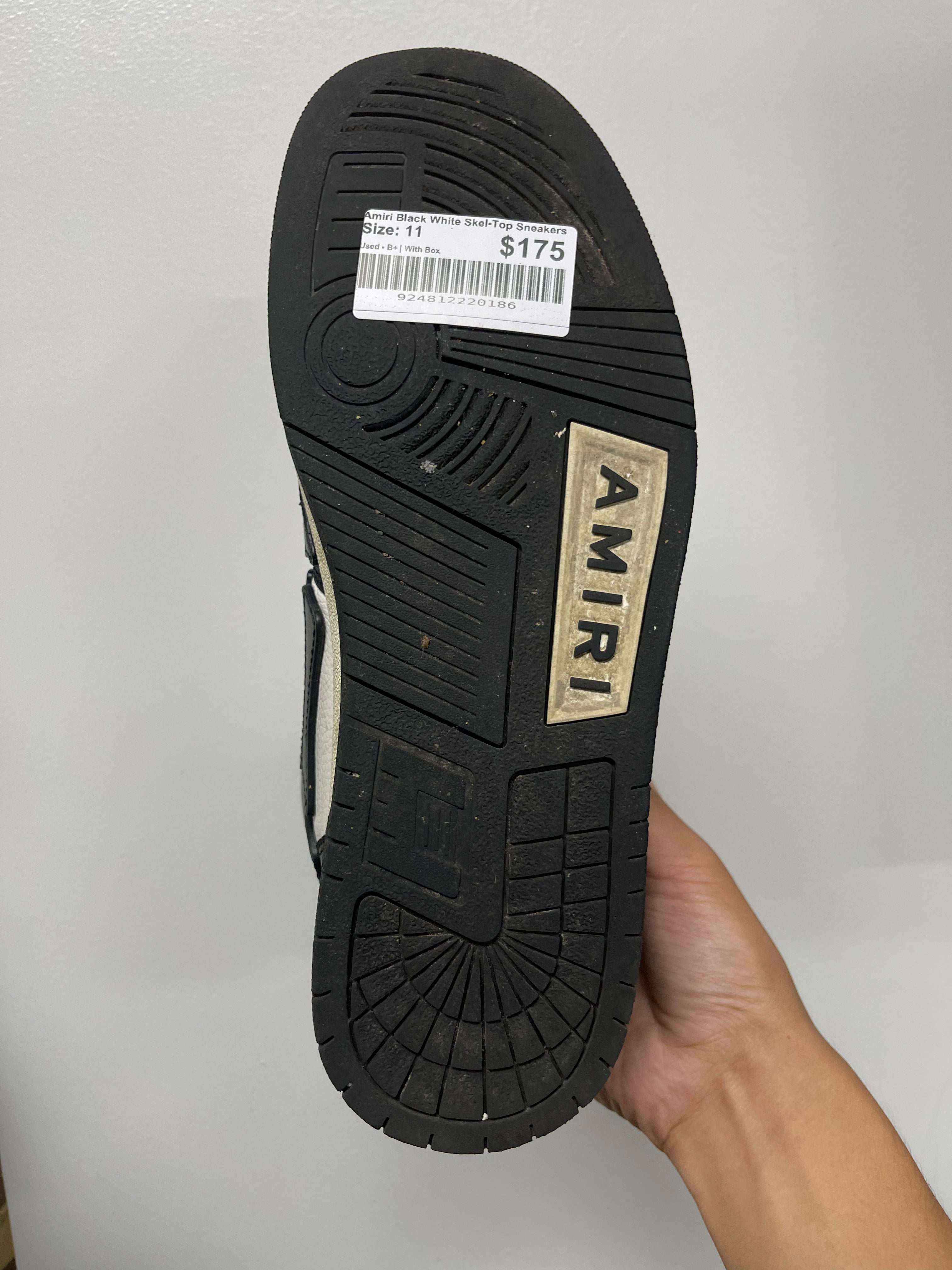 Amiri Black White Skel-Top Sneakers