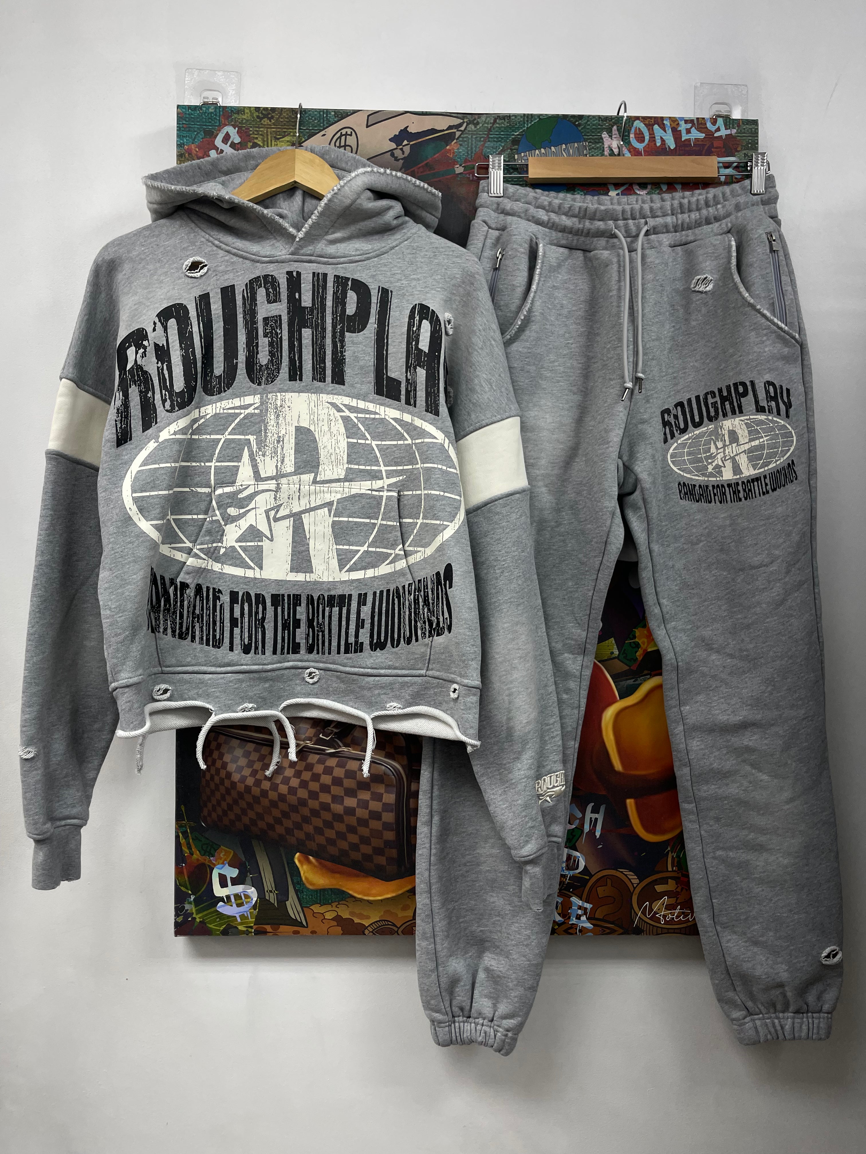 Roughplay Grey Cream Black Set
