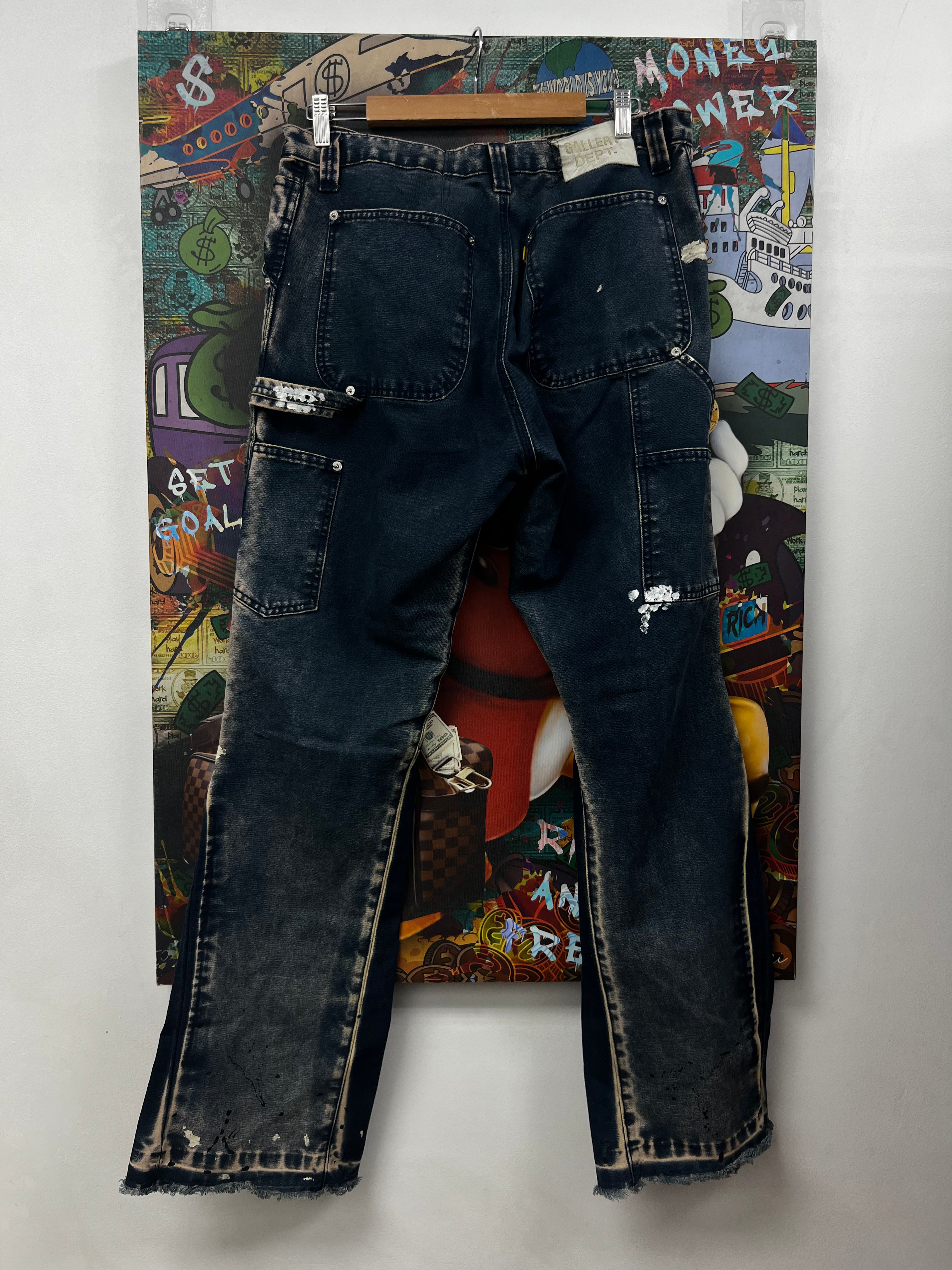 Gallery Dept Navy Paint Splatter Carpenter Jeans