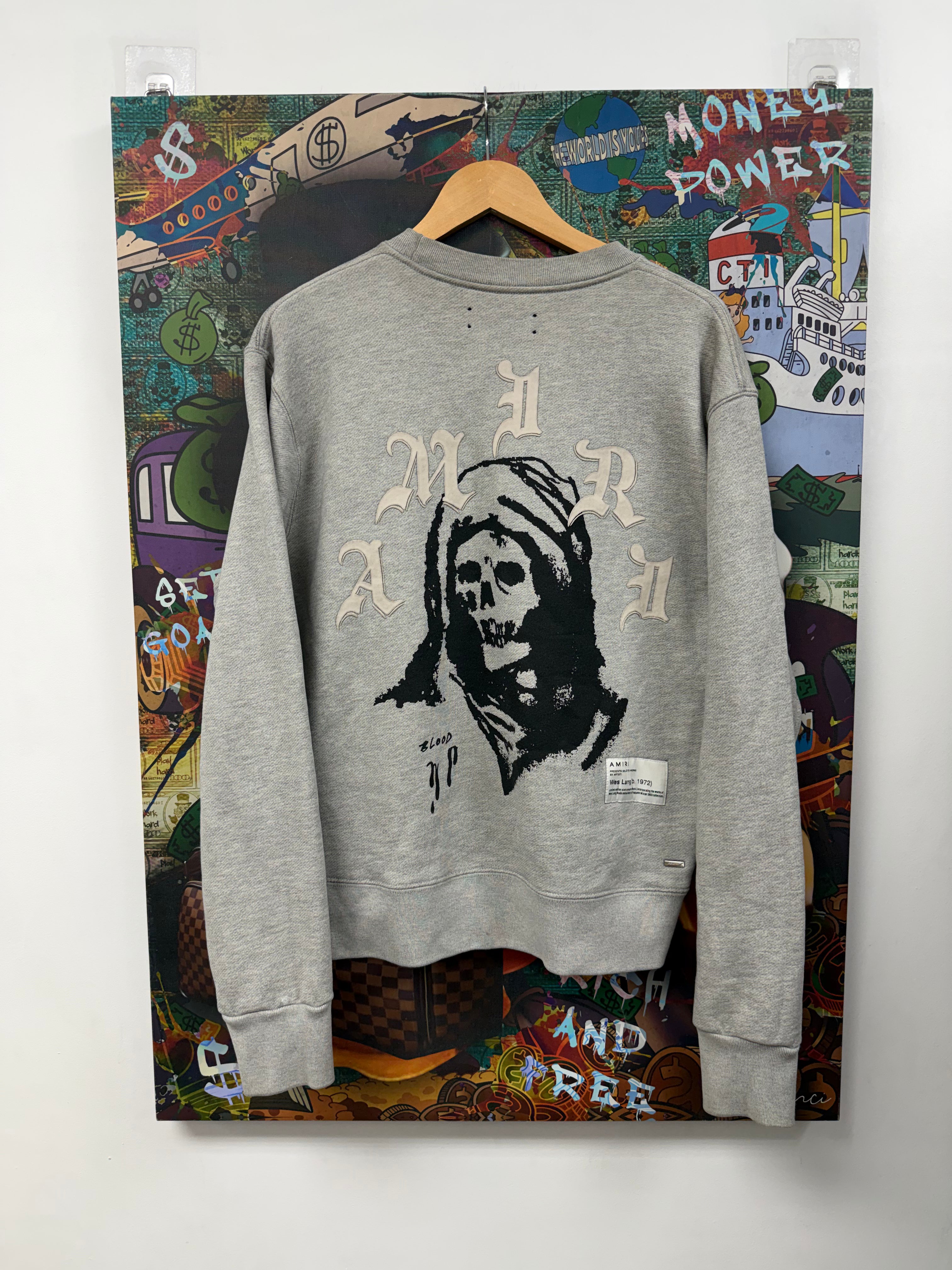Amiri Grey Wes Lang Crewneck