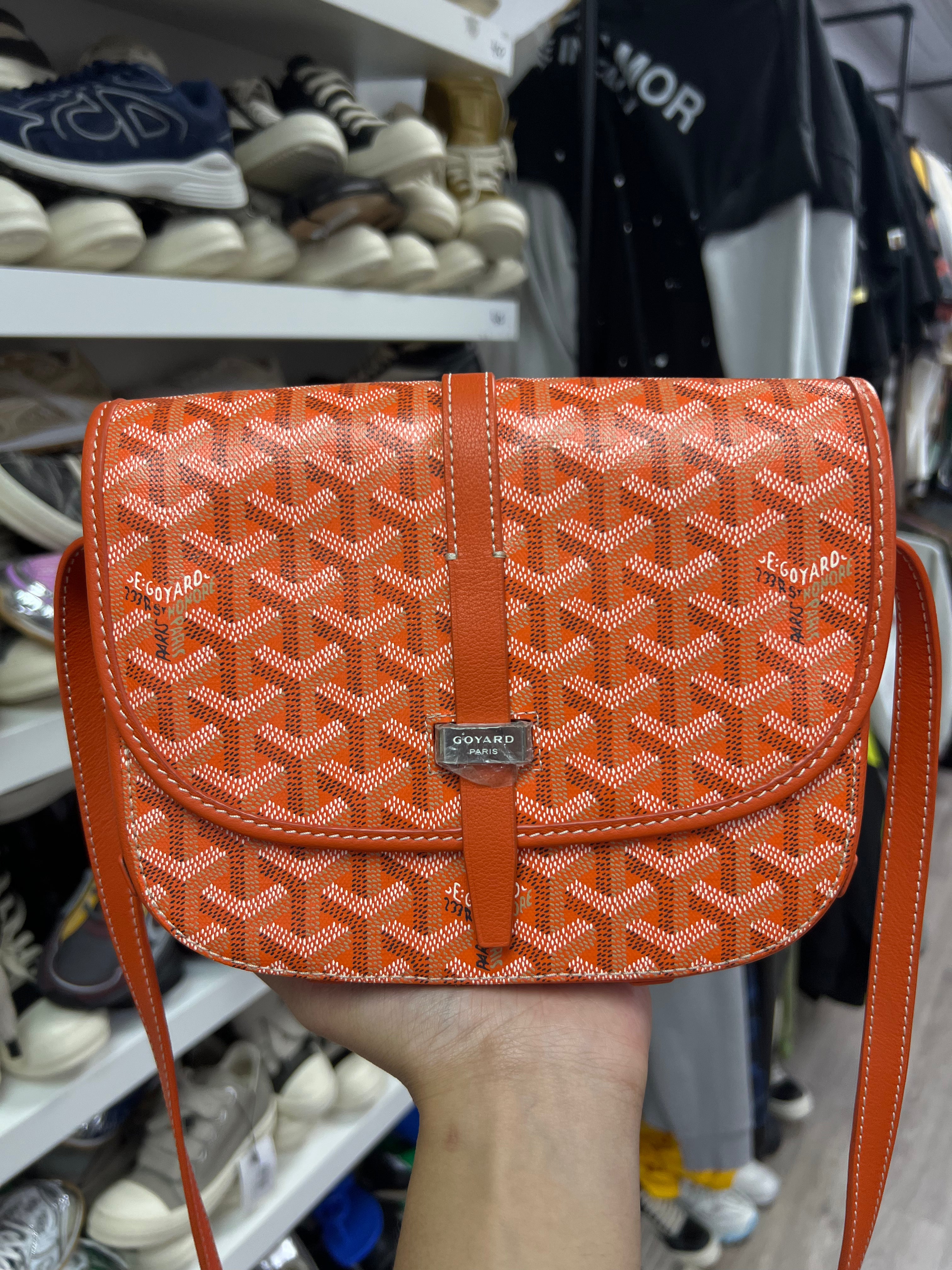 Goyard Orange Belvedere (MM) Bag