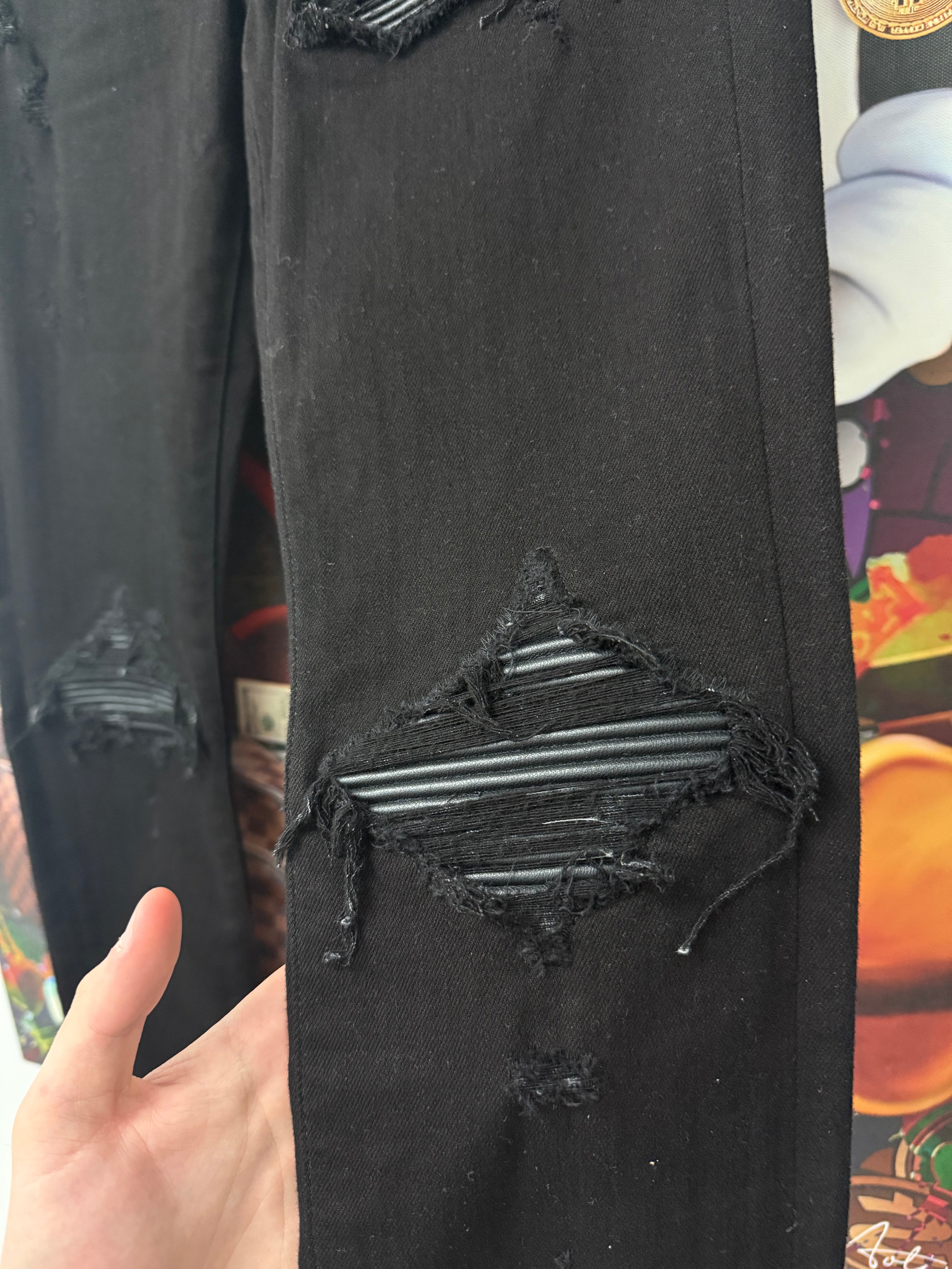 Amiri Jeans MX1 Black Black Patch New With Tags