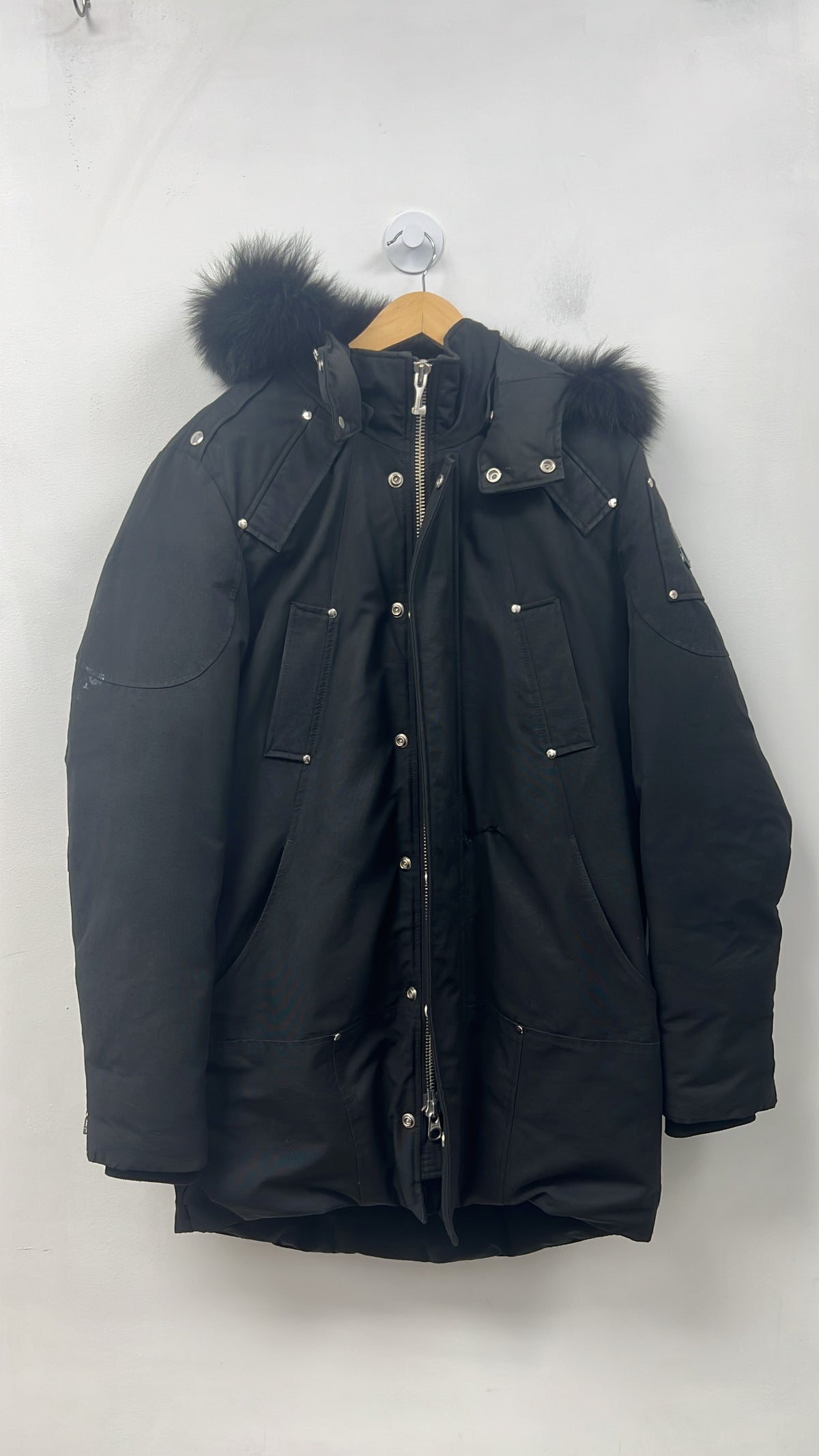 Moose Knuckles Black Parka Jacket