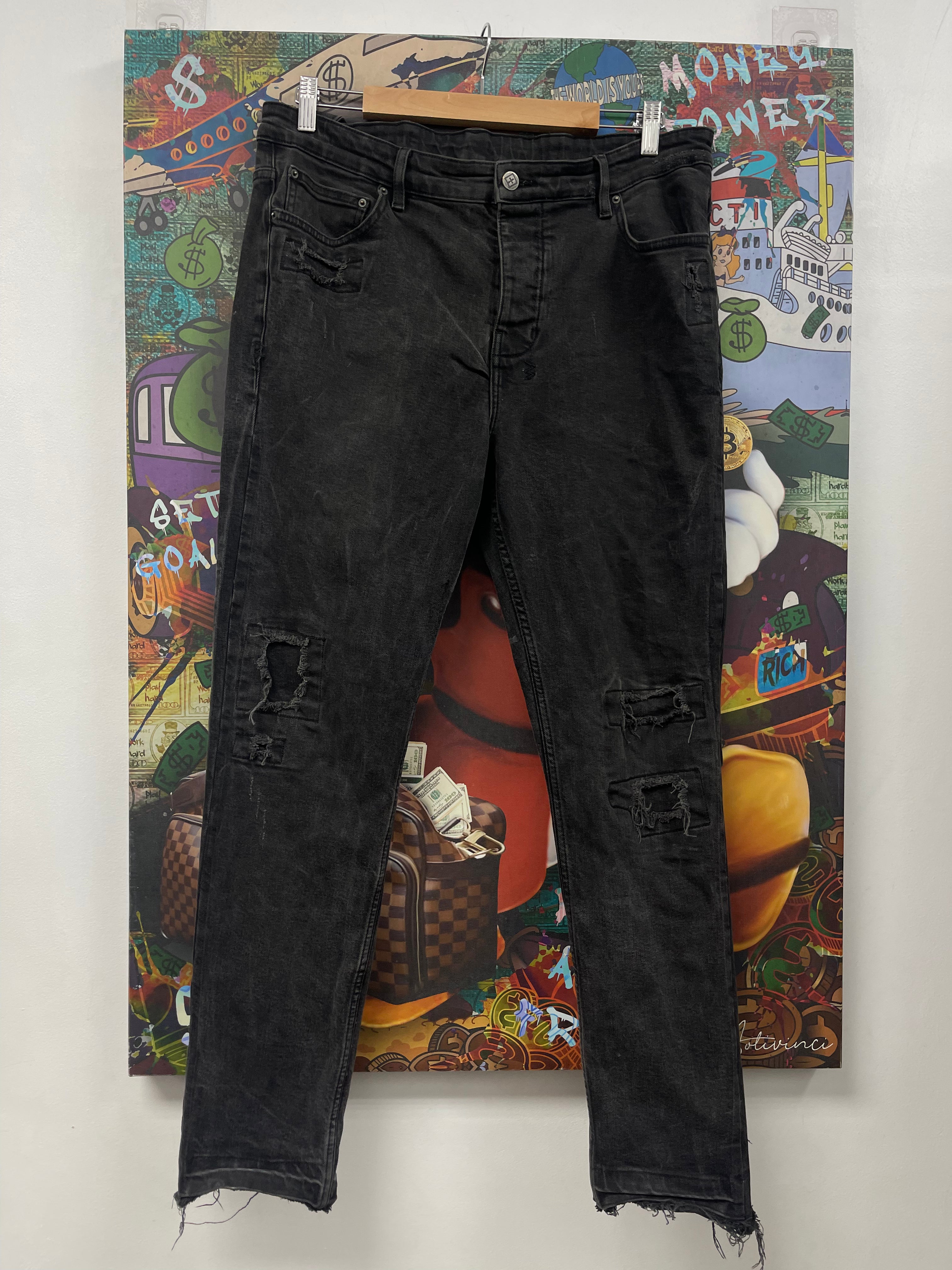 Ksubi Black Patchwork Jeans