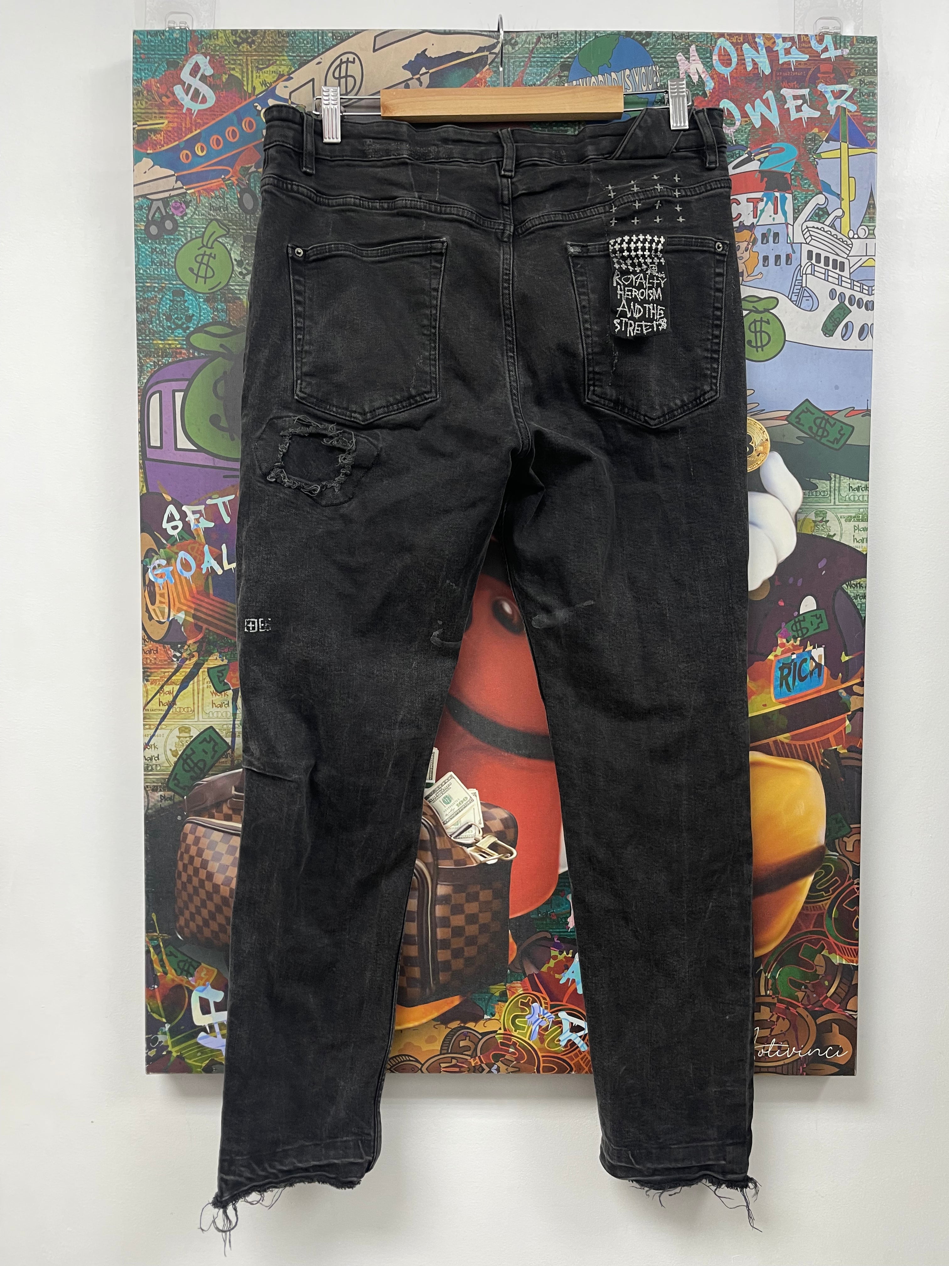 Ksubi Black Patchwork Jeans