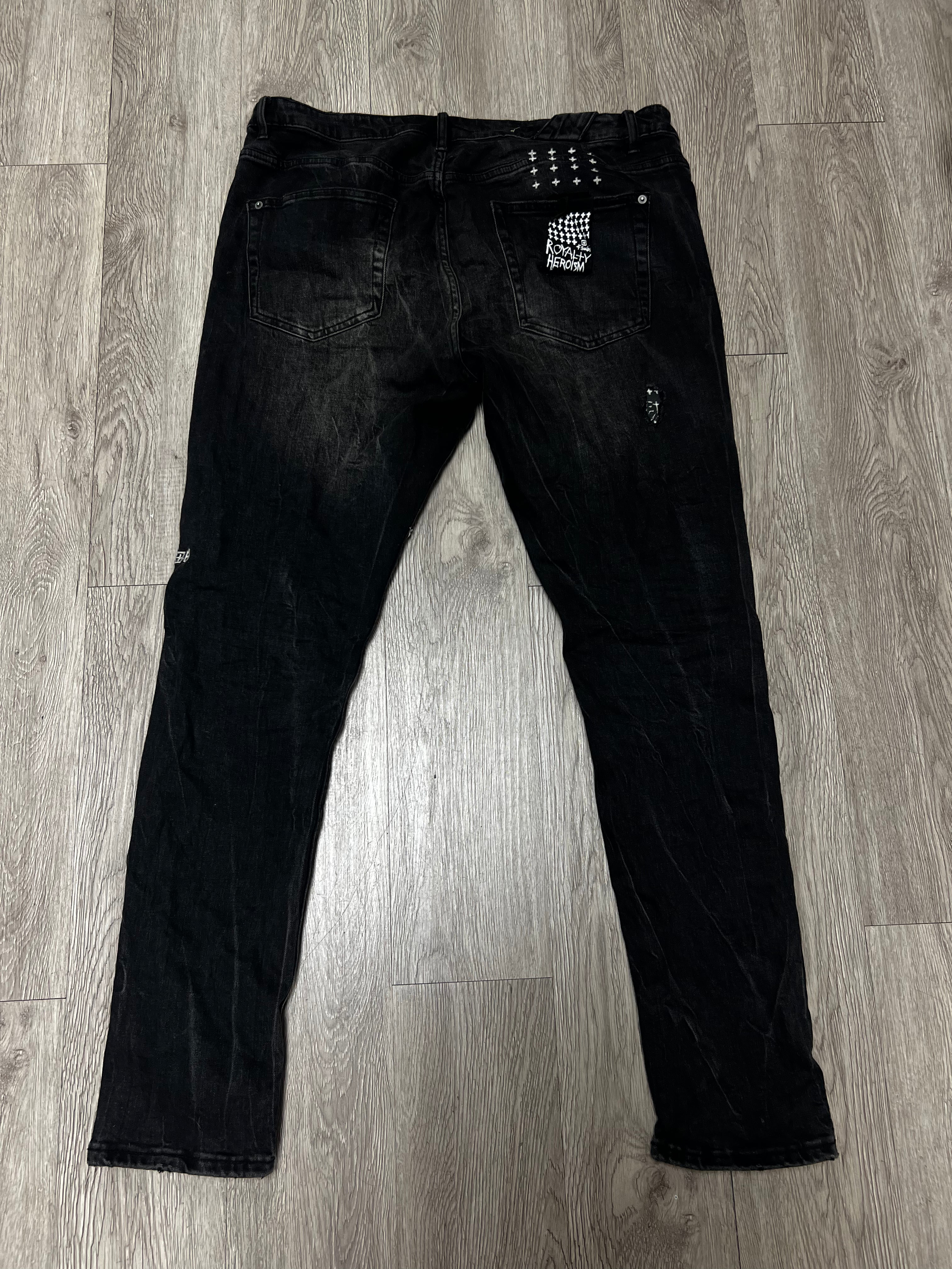 Ksubi Black Plain Rip Jeans