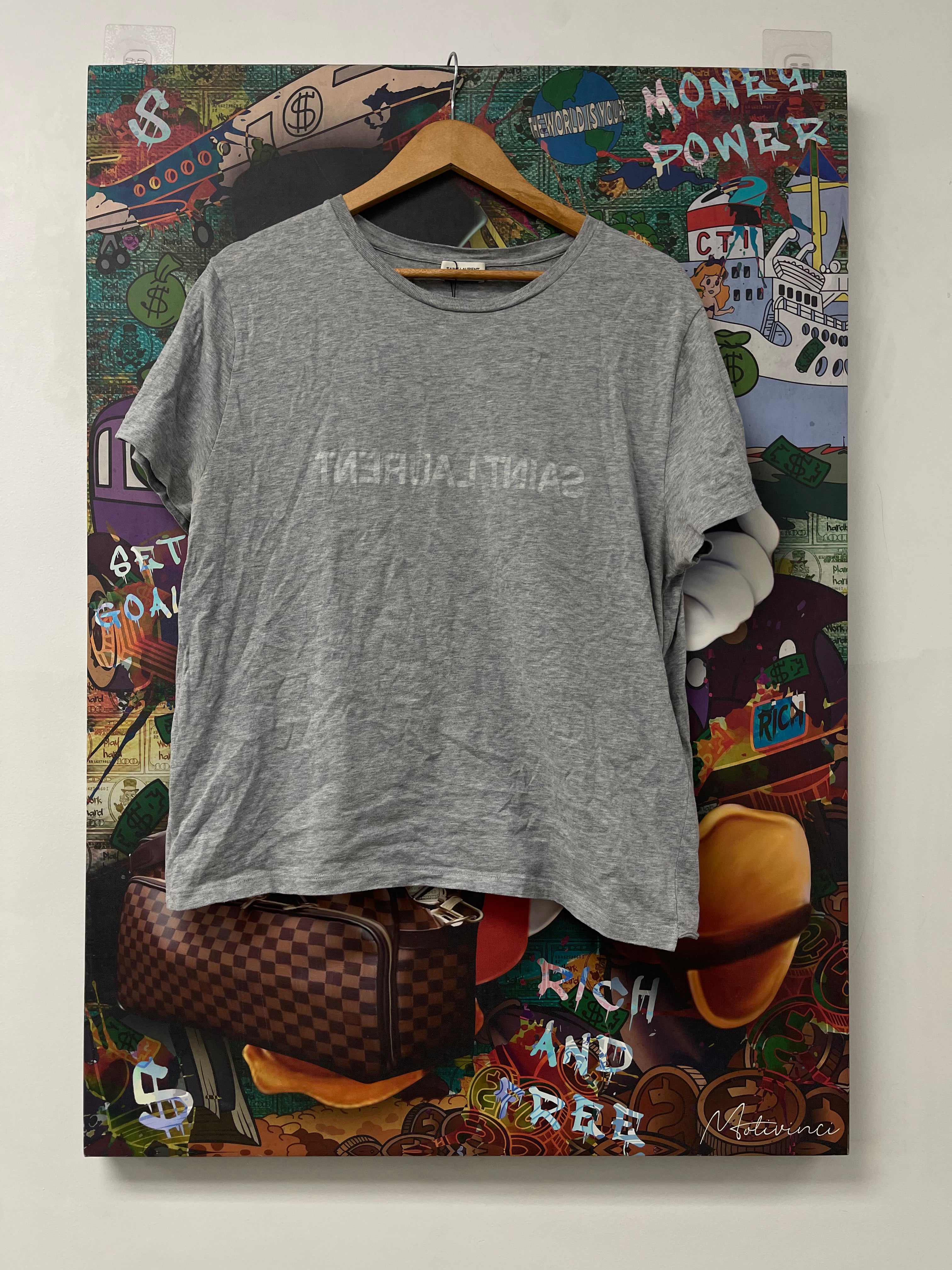 YSL Tee Grey Used XXXL fits XL N/A