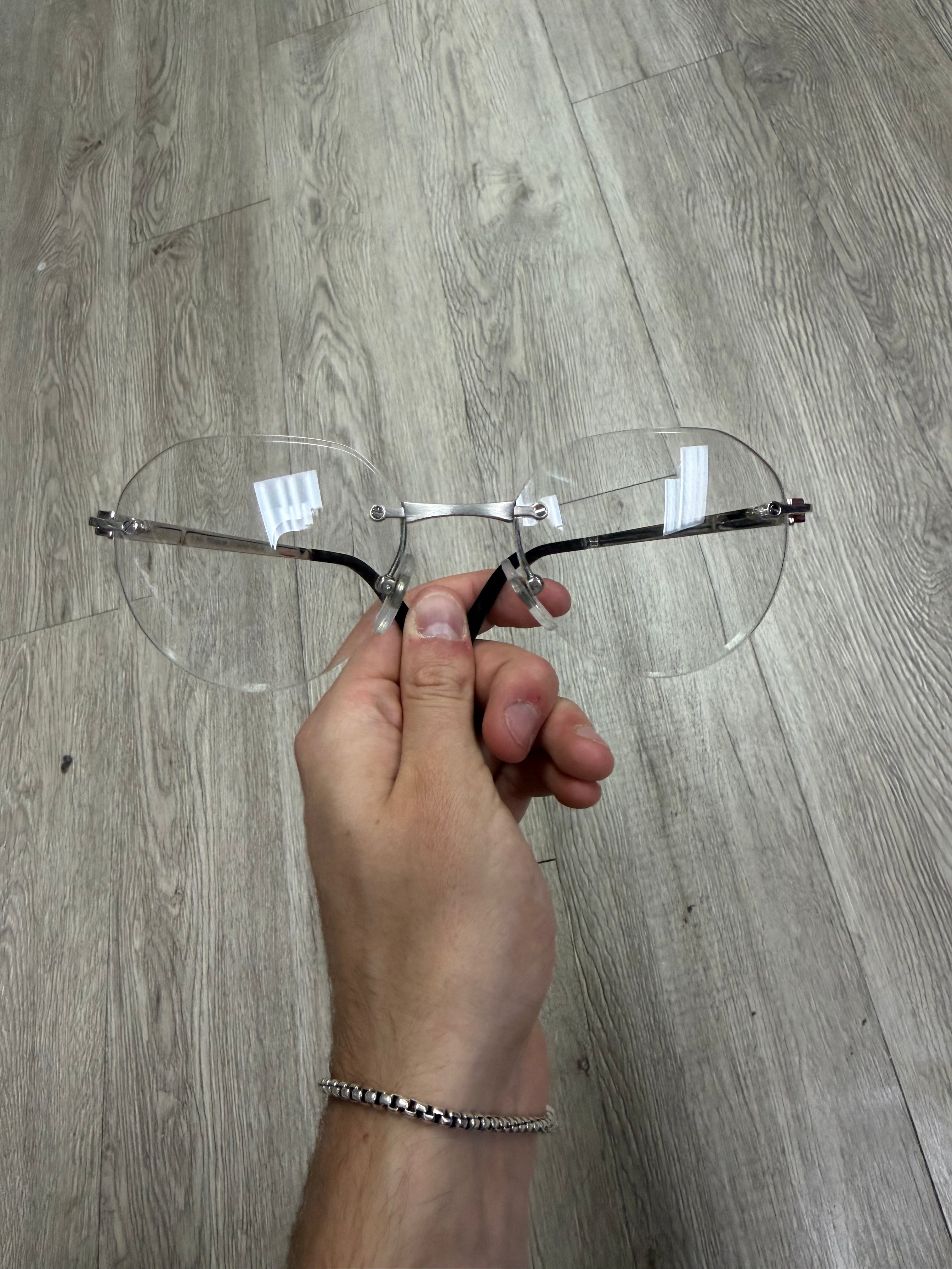 Cartier Clear Silver Premiere De 55MM Glasses