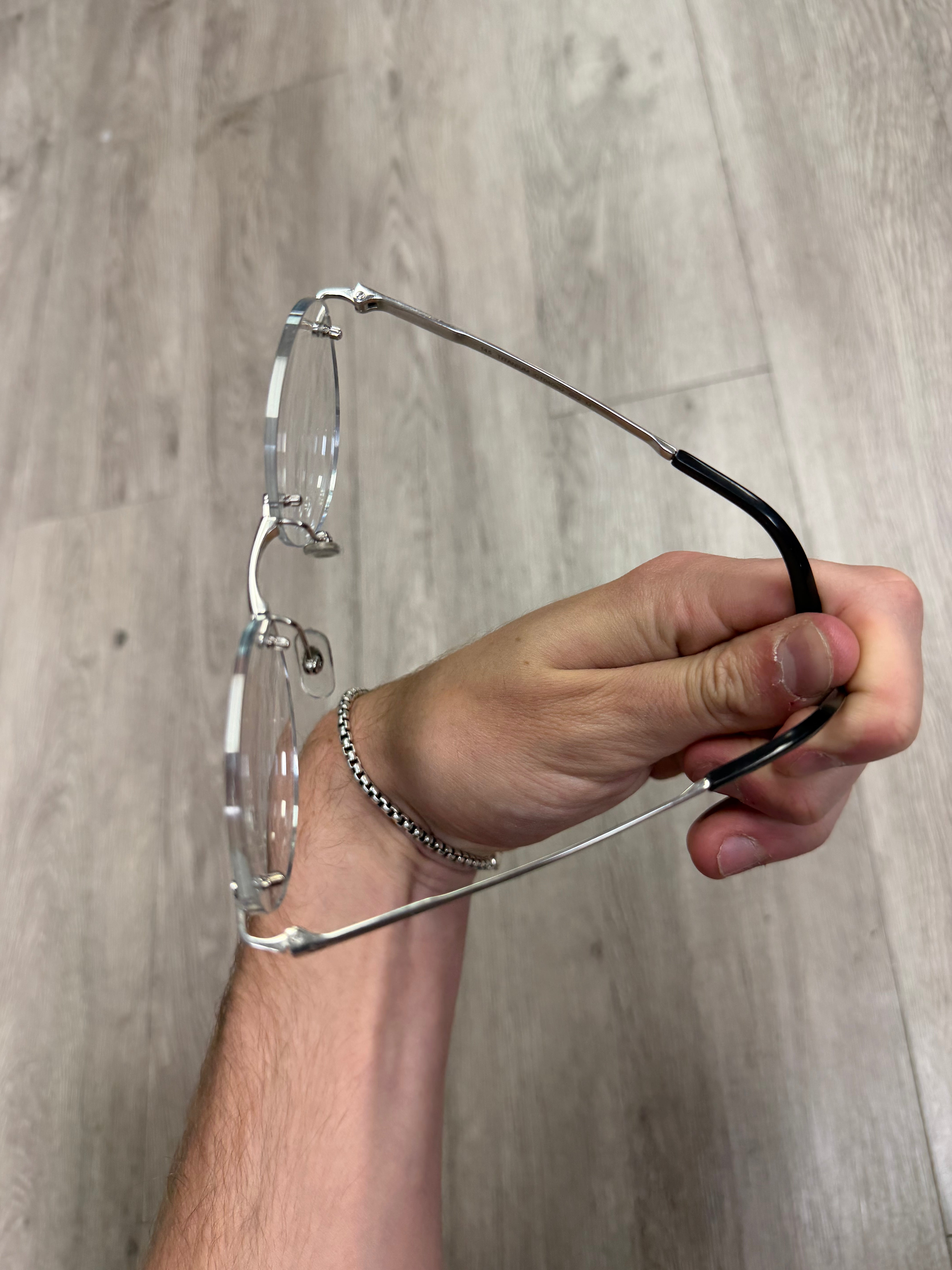 Cartier Clear Silver Premiere De 55MM Glasses