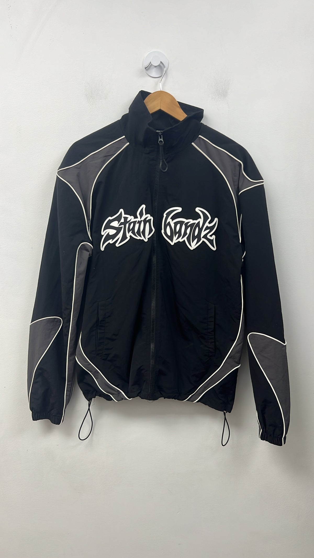 SB Studios Black Nylon Track Jacket