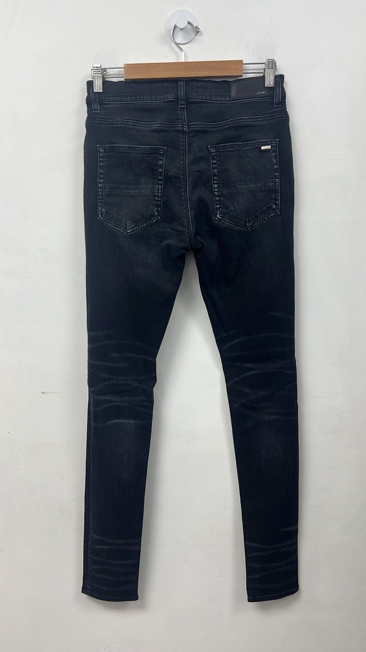 Amiri MX1 Black Wash Playboy Patch Jeans